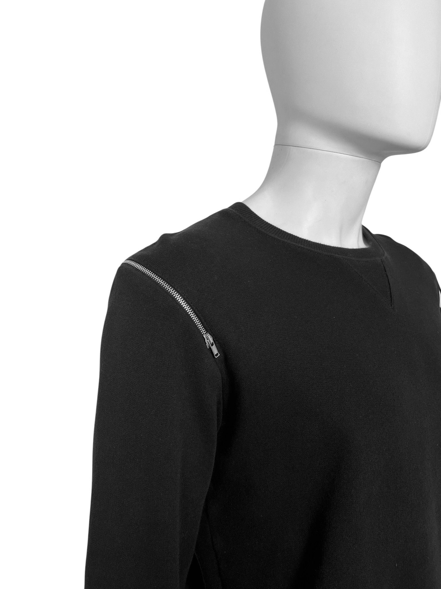 Saint Laurent Paris by Hedi Slimane F/W 2015 Black Zipped Crewneck Hoodie Size US L / EU 52-54 / 3 - 5 Thumbnail