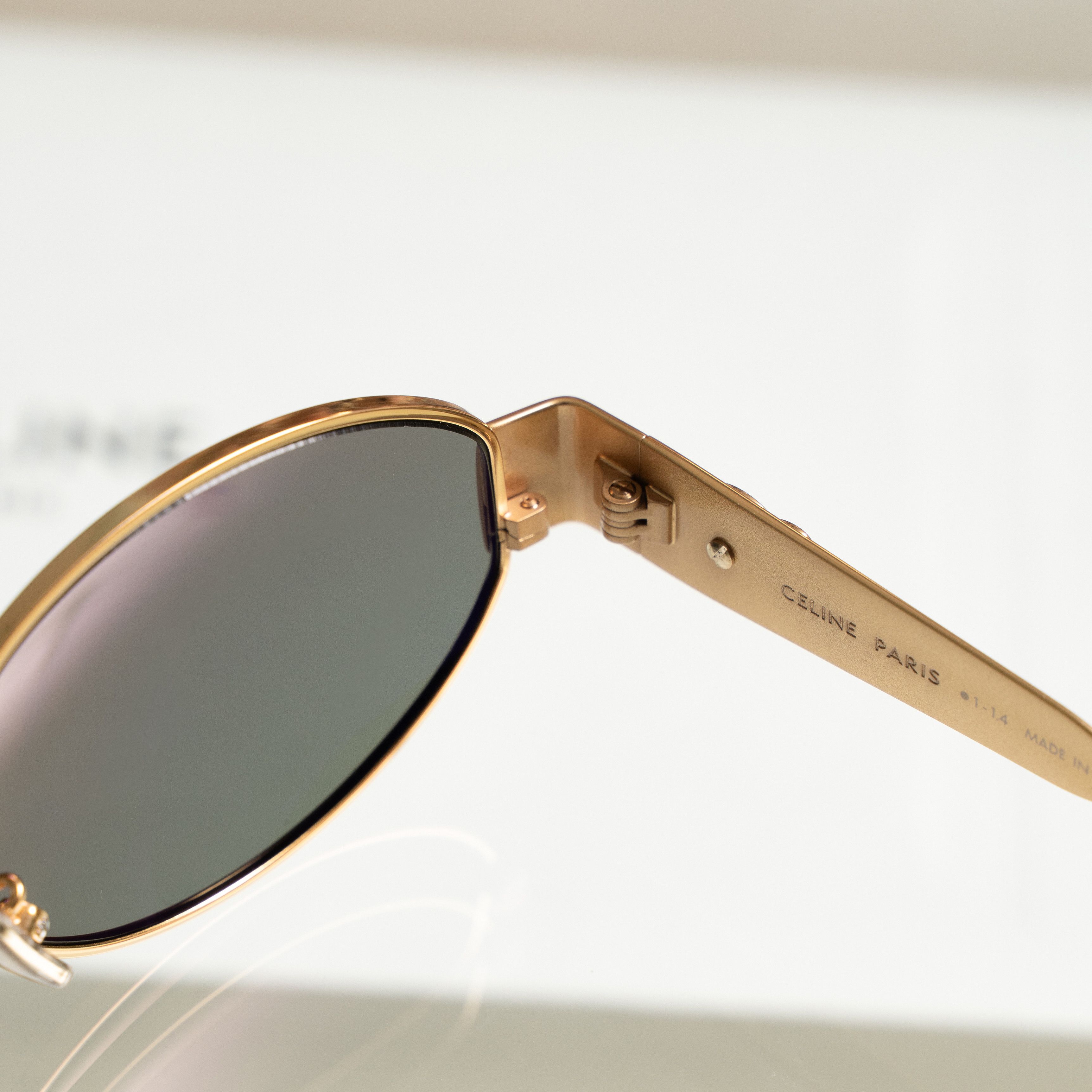 Celine CELINE Triomphe Metal 01 Sunglasses In Metal GOLD Size ONE SIZE - 5 Thumbnail