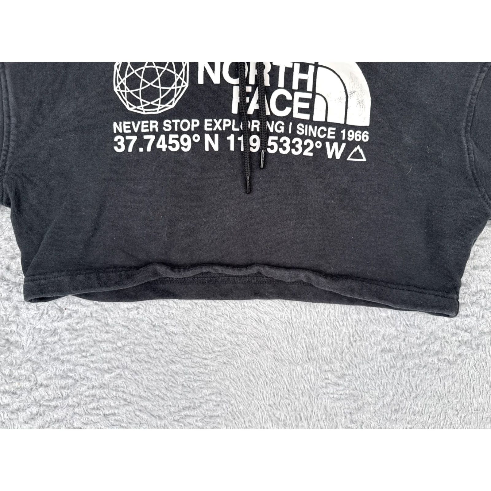 The North Face The North Face Hoodie Womens Small Black Crop Pullover Cotton Blend READ Size S / US 4 / IT 40 - 5 Thumbnail