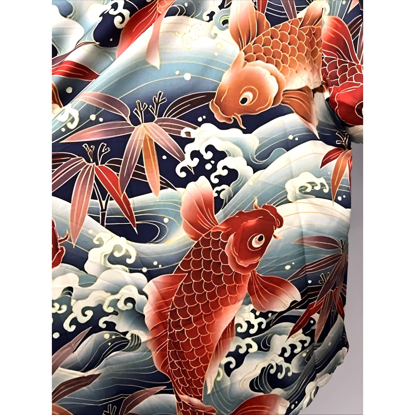 Other All Over Print Koi Fish Button Up Shirt Mens XL Pocket Size US XL / EU 56 / 4 - 5 Thumbnail