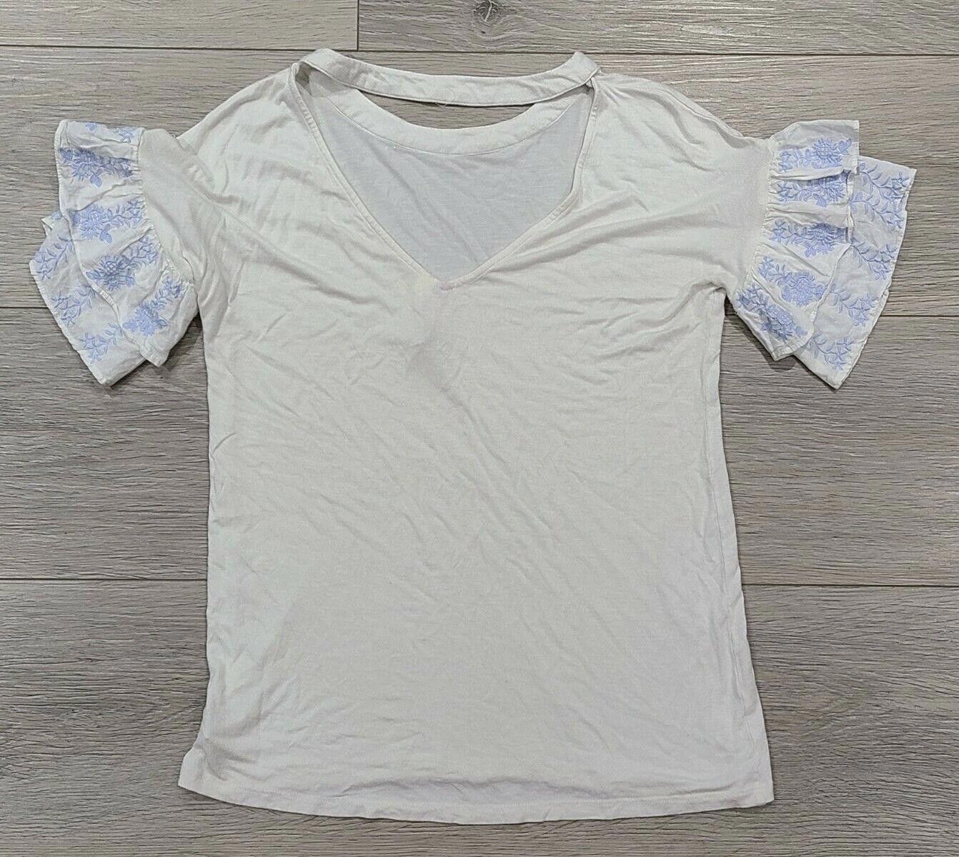 Designer Alya Top Size Small Layered Bell Sleeve stretchy open back Size S / US 4 / IT 40 - 3 Thumbnail