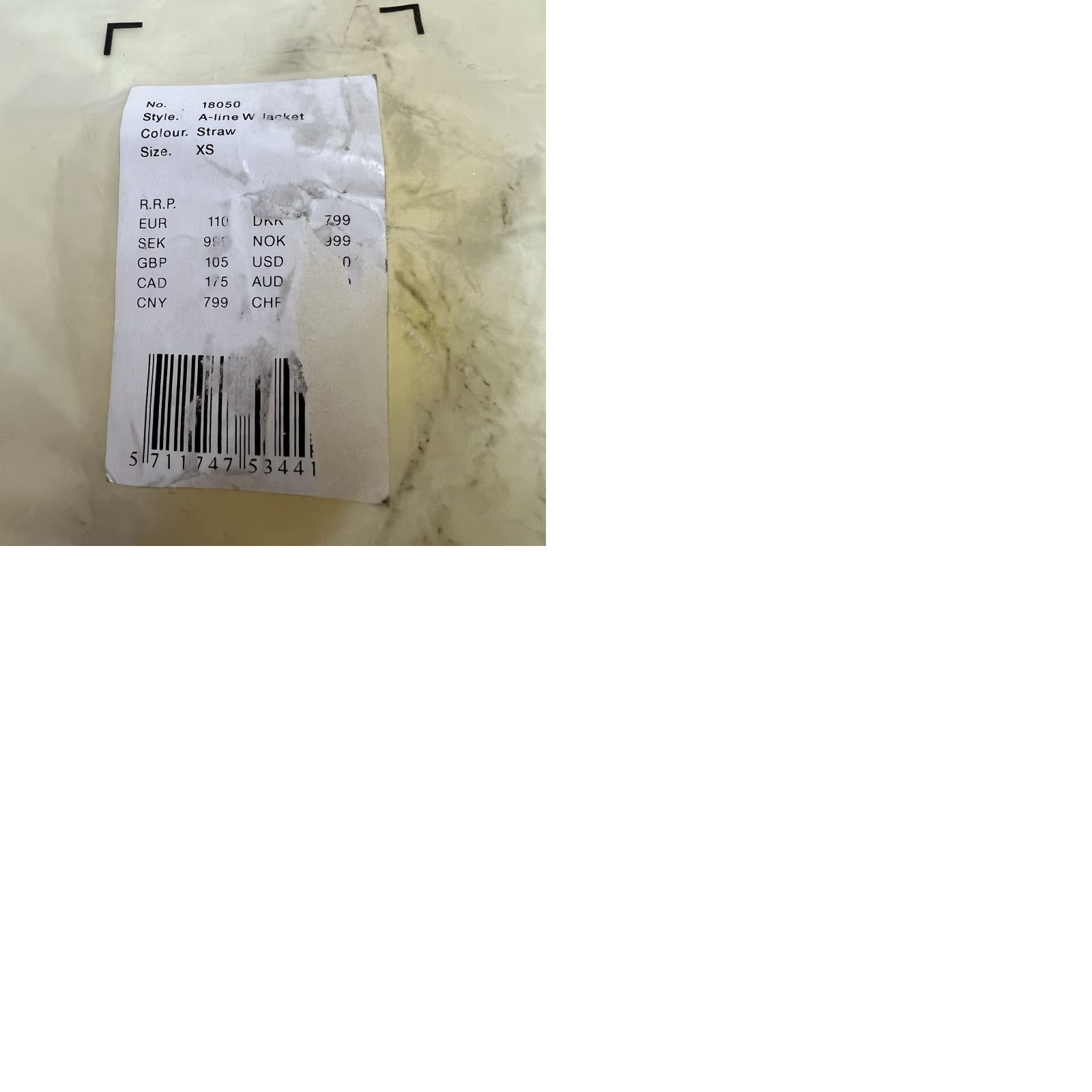 Rains RAINS Jacket A-Line Rain Jacket Womens XS Yellow Straws Waterproof NWT 18050 Size XS / US 0-2 / IT 36-38 - 9 Thumbnail