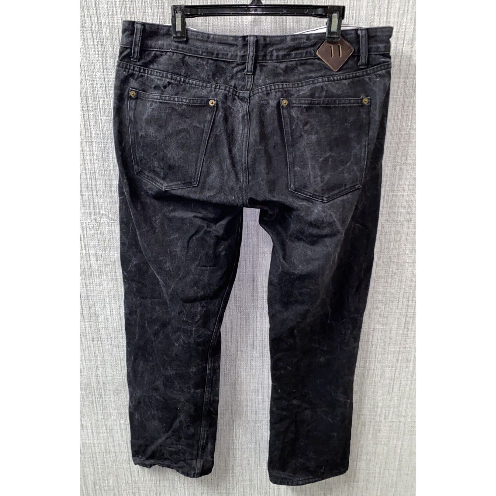 Denime Goodale Mens Black Denim Jeans Regular Fit Size 38x30 Zip Fly Size US 38 / EU 54 - 4 Thumbnail