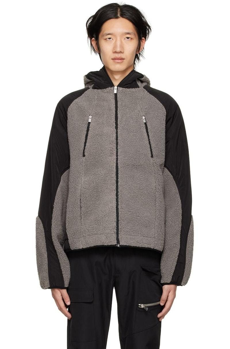 Heliot Emil o1mle0125 Lorn Fleece Jacket in Gray & Black Size US L / EU 52-54 / 3 - 1 Thumbnail