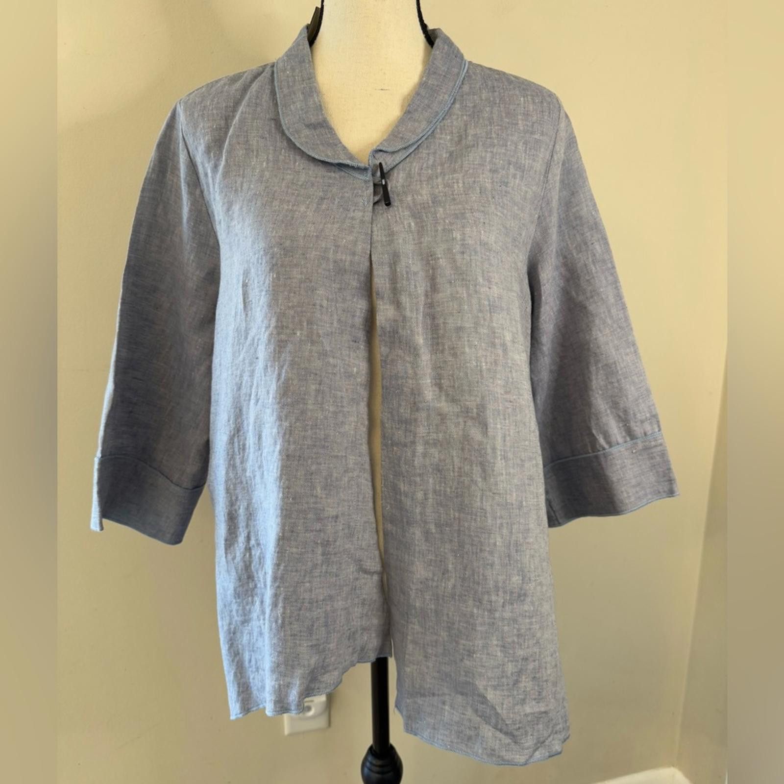 Other Connie’s Moon Light light blue boho linen jacket SZ SM Size S / US 4 / IT 40 - 1 Thumbnail