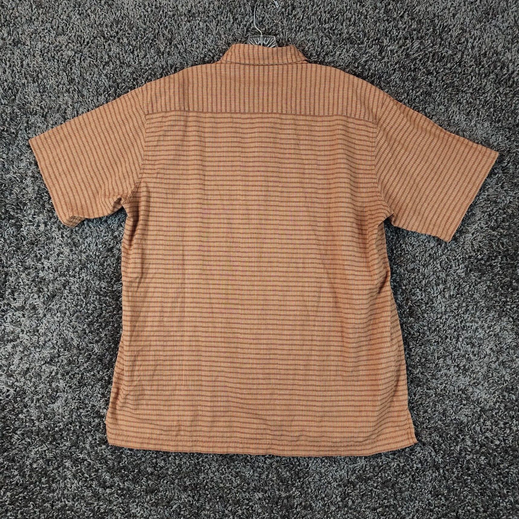 Vintage COLUMBIA Men's Orange Checkered Short Sleeve Button-Up Shirt XL Size US 36 / EU 52 - 6 Thumbnail