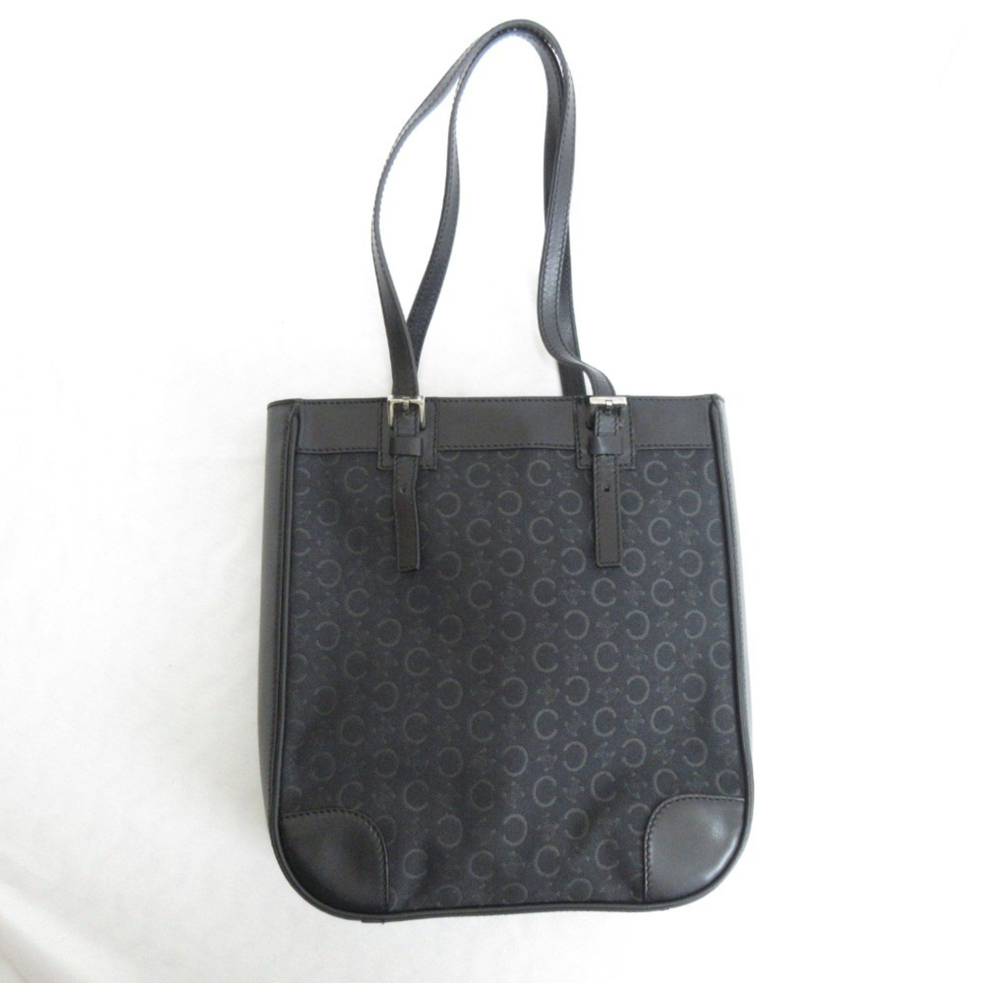 バッグ CELINE C MACADAM LEATHER BOOGIE HAND BAG CELINE Boogie Bag Handbag Macadam Brown Canvas Leather Tote