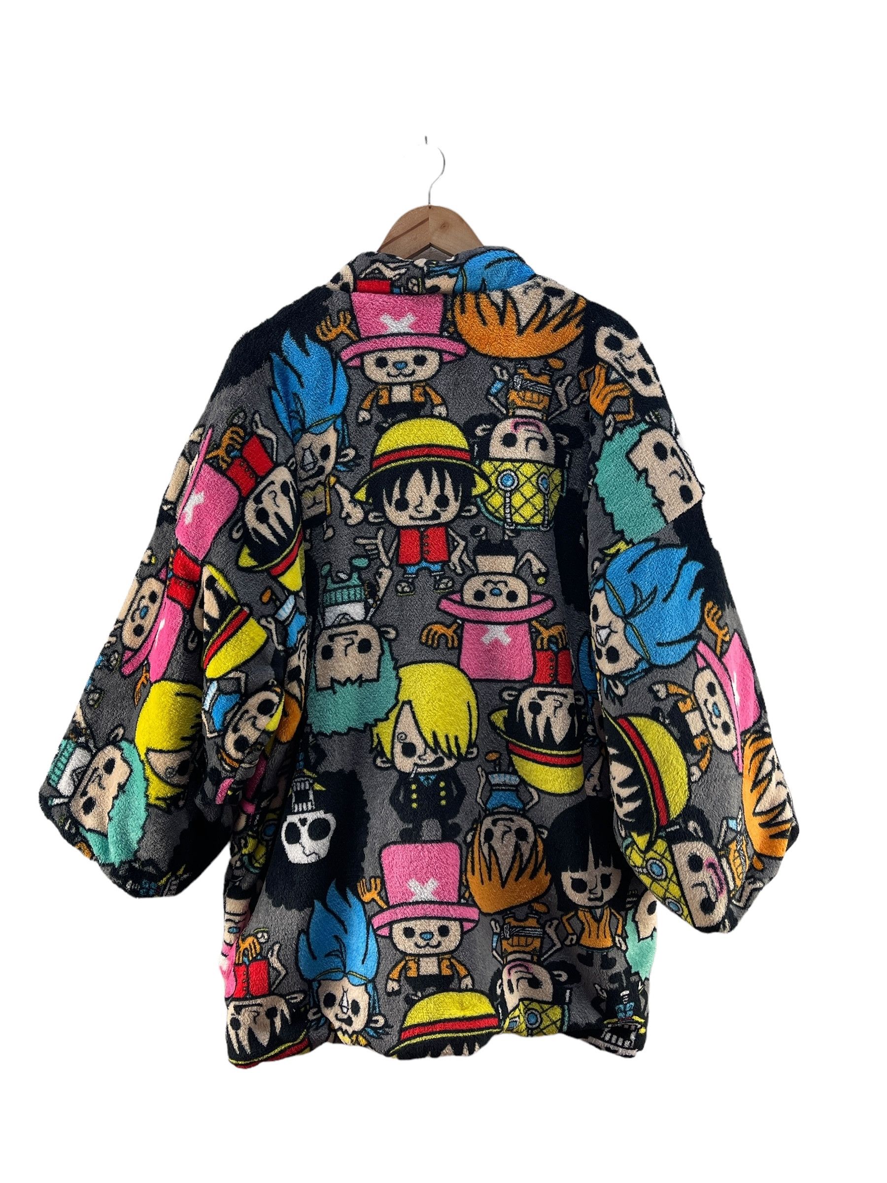 Anime Vintage One Piece Kimono Full Print Fleece Jacket Size US L / EU 52-54 / 3 - 2 Thumbnail