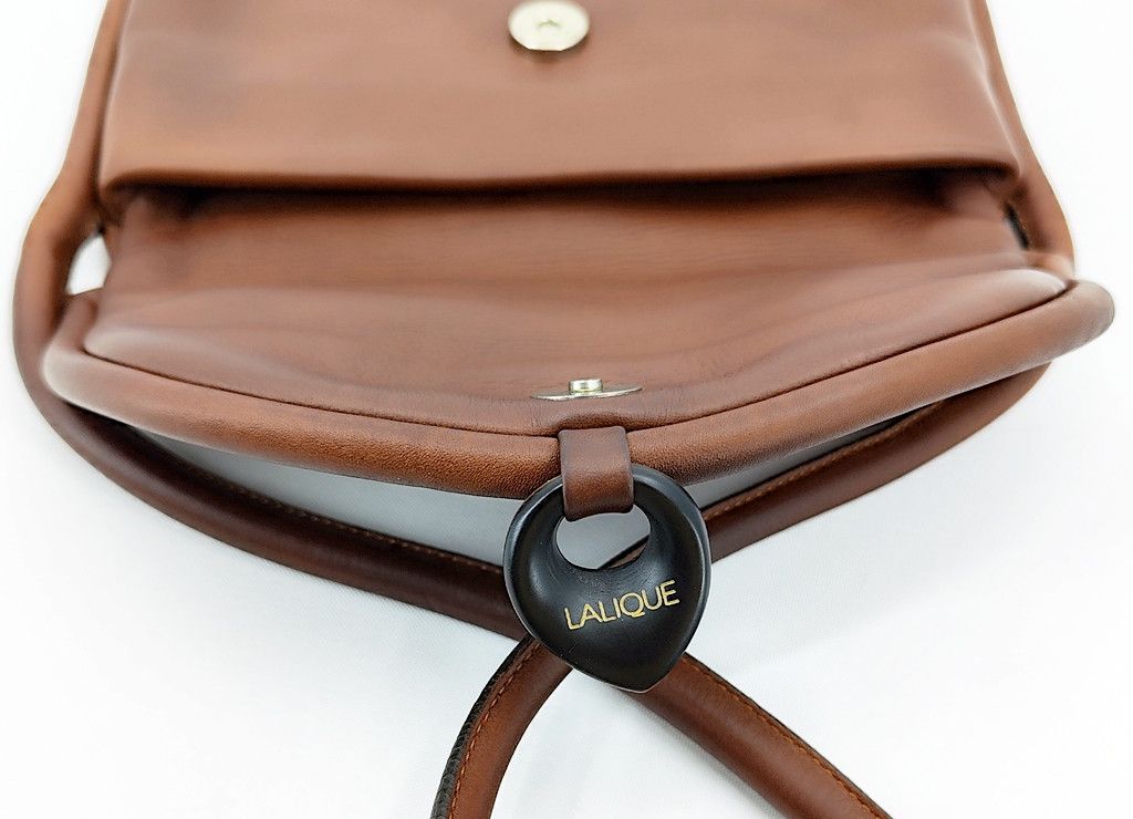 Leather LALIQUE full brown calf leather sling bag Size ONE SIZE - 10 Thumbnail