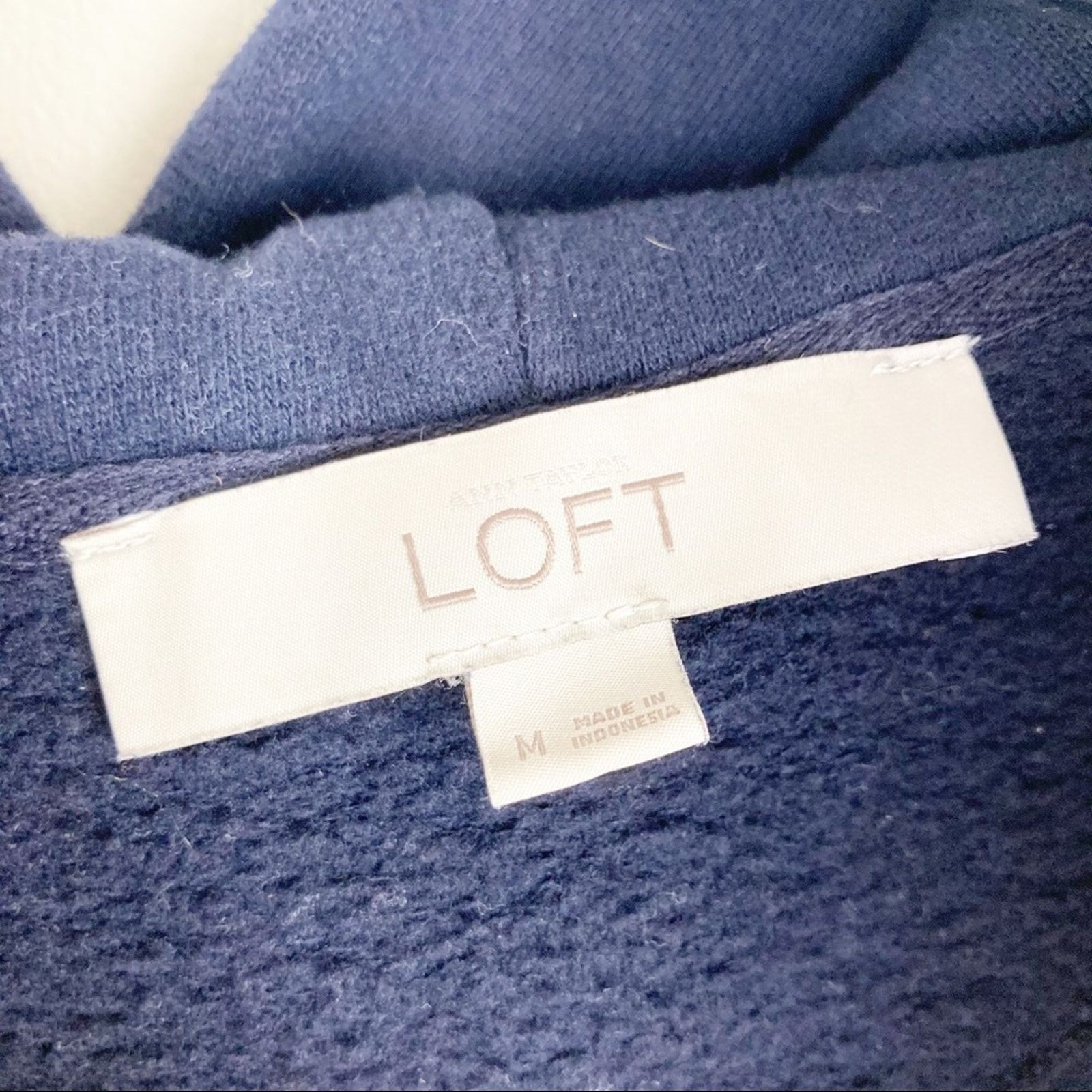 Loft Ann Taylor Loft Navy Blue Open Front Cardigan Size M / US 6-8 / IT 42-44 - 2 Thumbnail