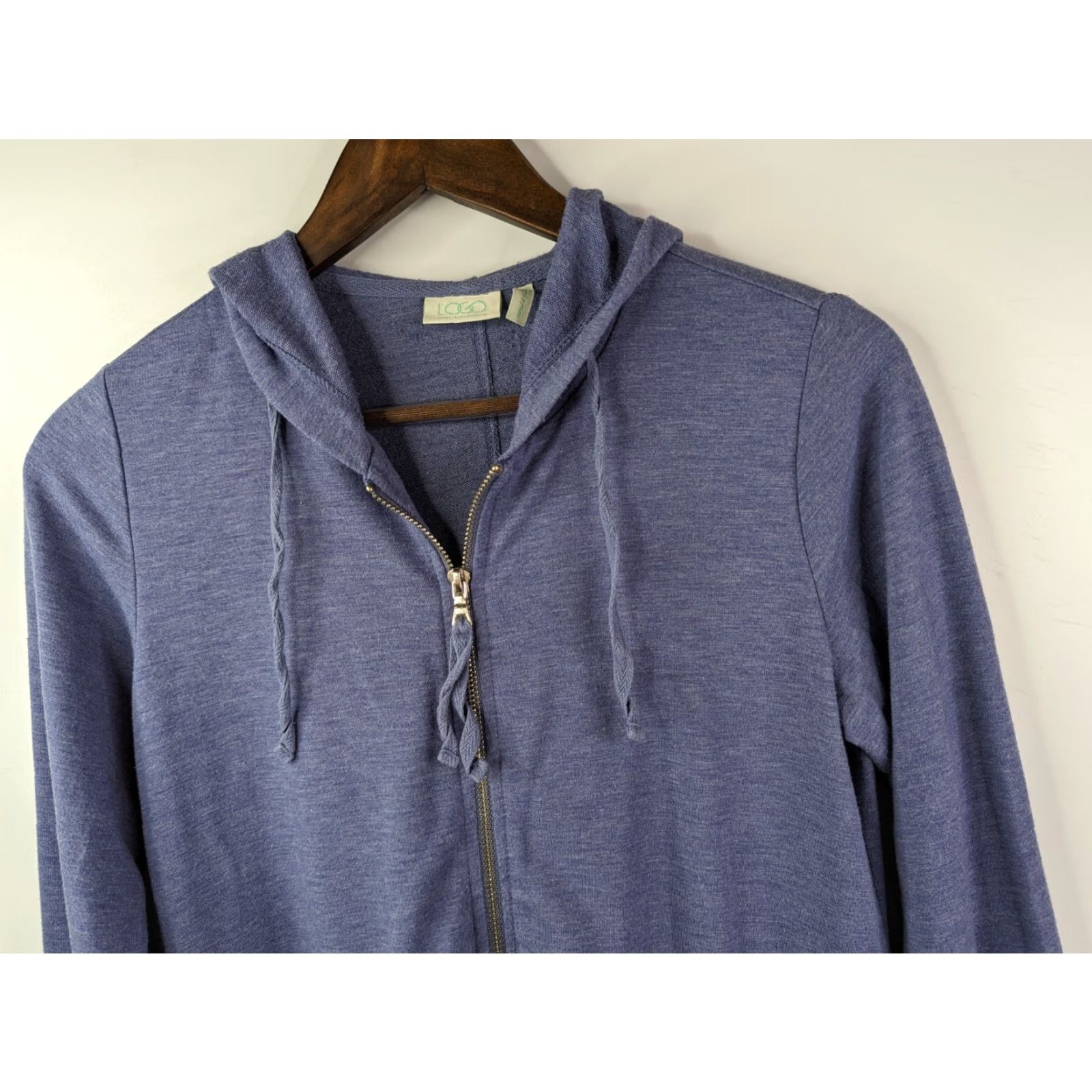Vintage LOGO by Lori Goldstein Hooded Jacket Main Logo Solid Gray XXS Womens Hoodie Full Zip Logo by Lori Goldstein Jacket Gray XXS Hoodie Modern Classic Size XXS / US 00 / IT 34 - 2 Thumbnail