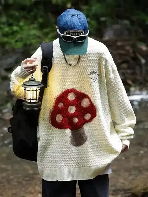 Japanese Brand Oversize Casual Sweaters Size ONE SIZE - 6 Thumbnail