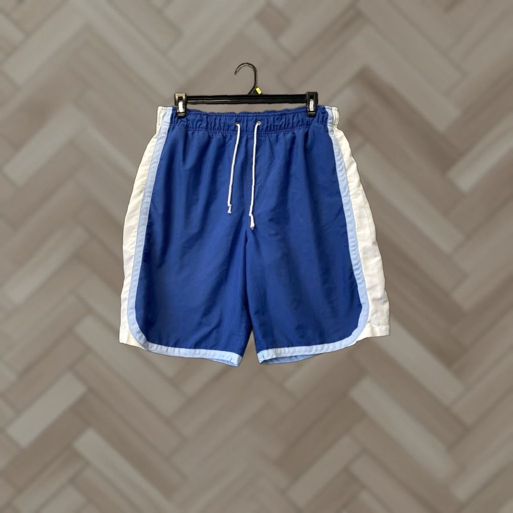Roundtree & Yorke Roundtree & Yorke Swim Trunks Shorts Mens L Blue Pockets Drawstring /127-10 Size US 33 - 1 Thumbnail