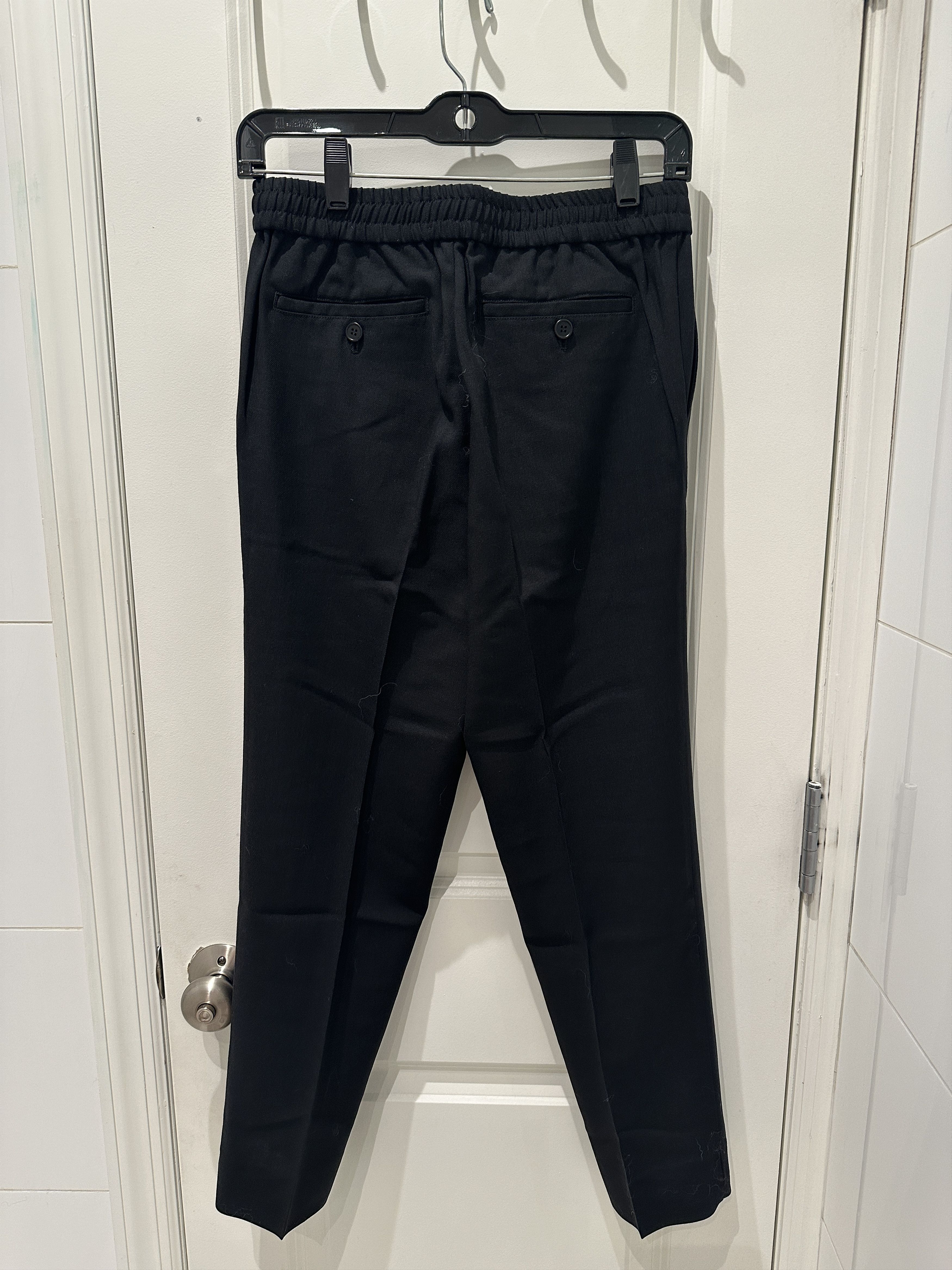 AMI Cropped Elastic Waist Tapered Pants Size US 28 / EU 44 - 2 Thumbnail