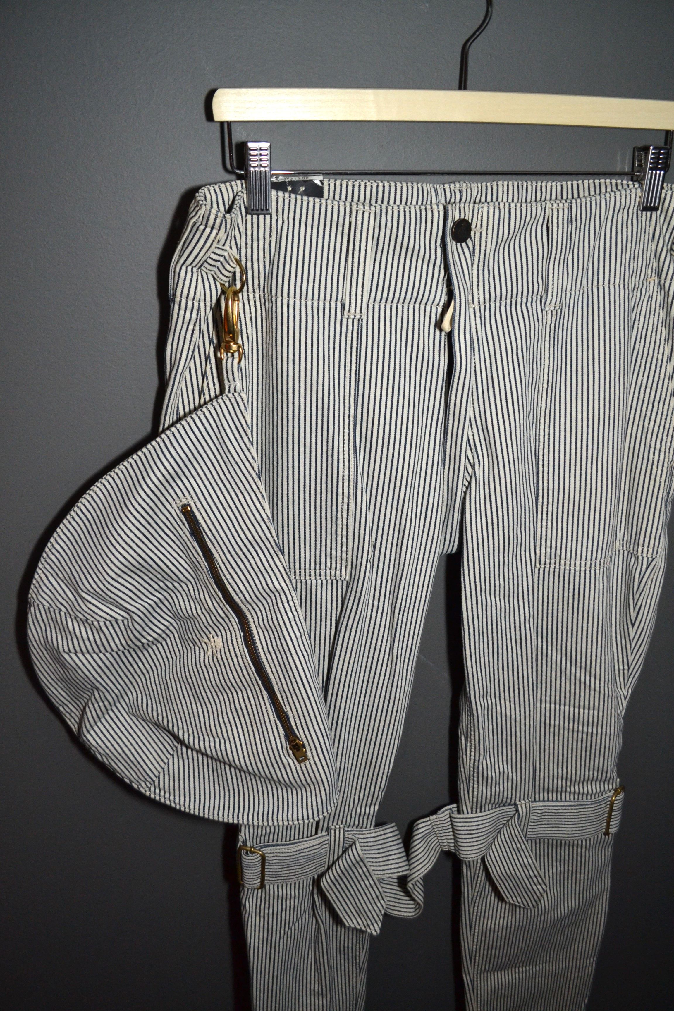 Lee × Vivienne Westwood Vivienne Westwood Bondage Jean Bag Striped Pants Lee 31 32 Size US 31 - 10 Thumbnail
