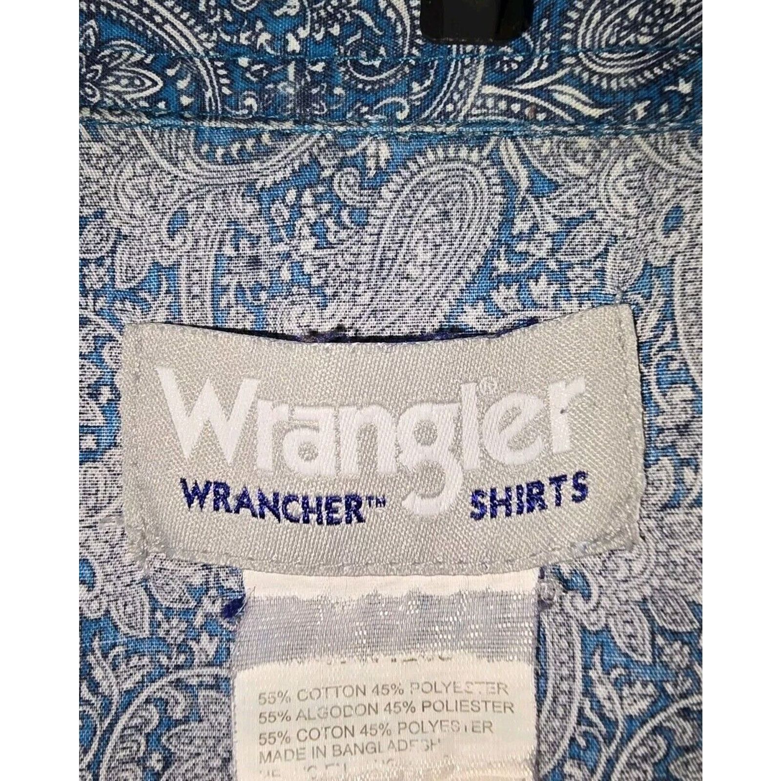 Wrangler Wrangler Wrancher Mens Pearl Snap Paisley XXL 26"Pit To Pit Size US XXL / EU 58 / 5 - 3 Thumbnail