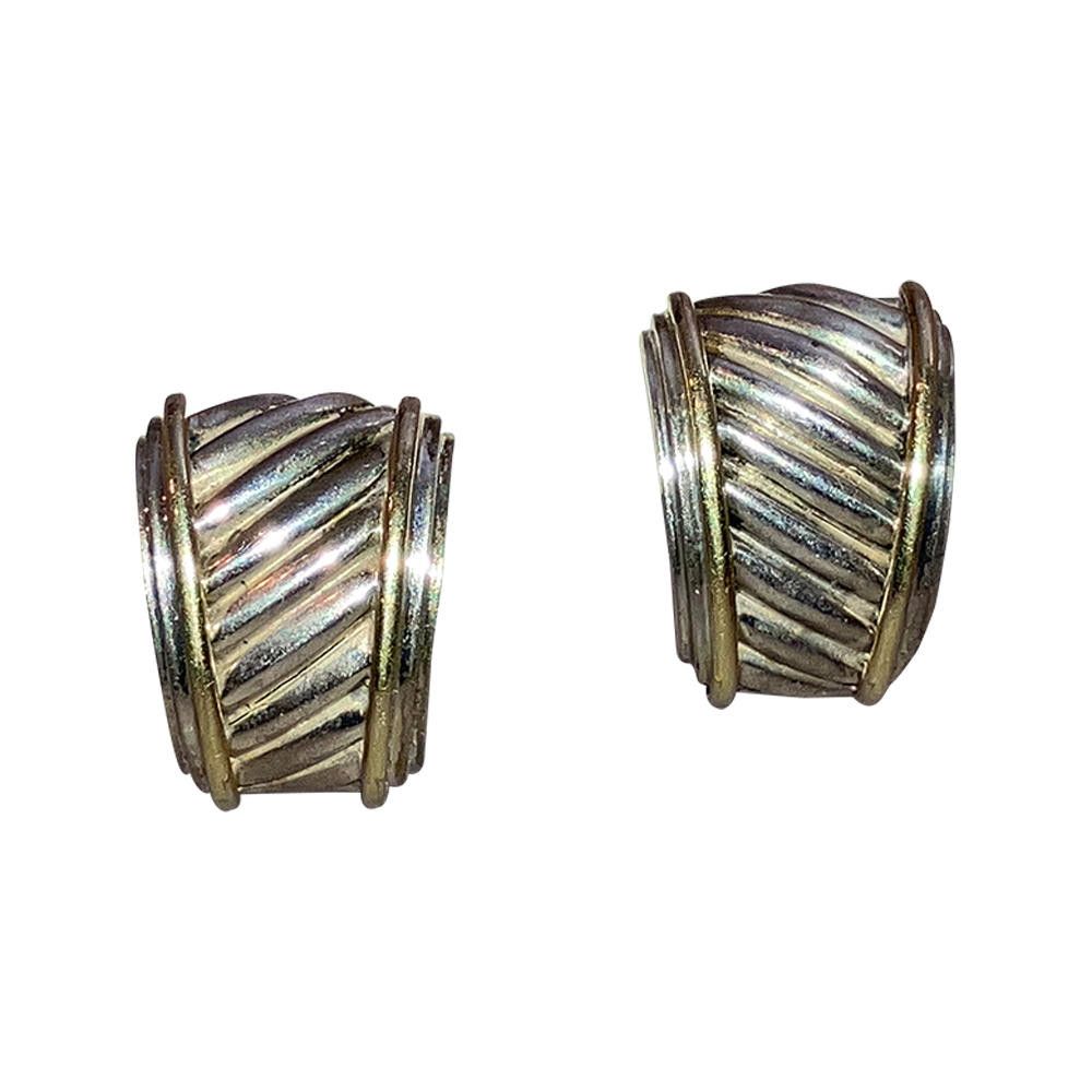 David Yurman David Yurman Sterling 14 kt Cable Earrings Size ONE SIZE - 1 Thumbnail