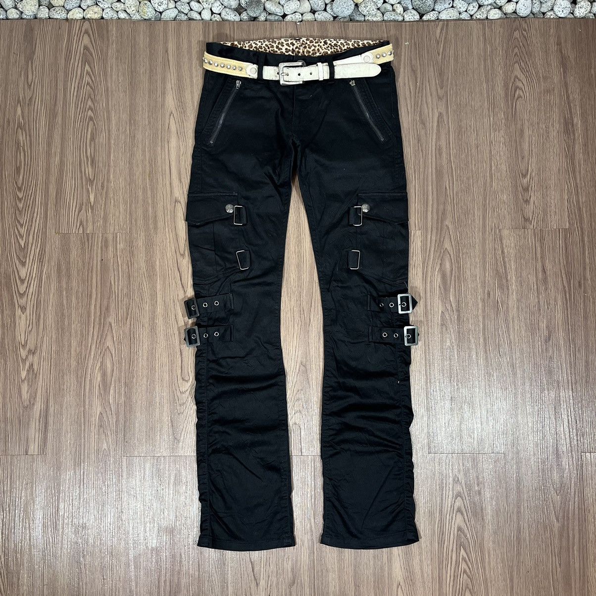 If Six Was Nine × Japanese Brand Berning Sho Leopard Strap Bondage Pants Size US 31 - 1 Thumbnail