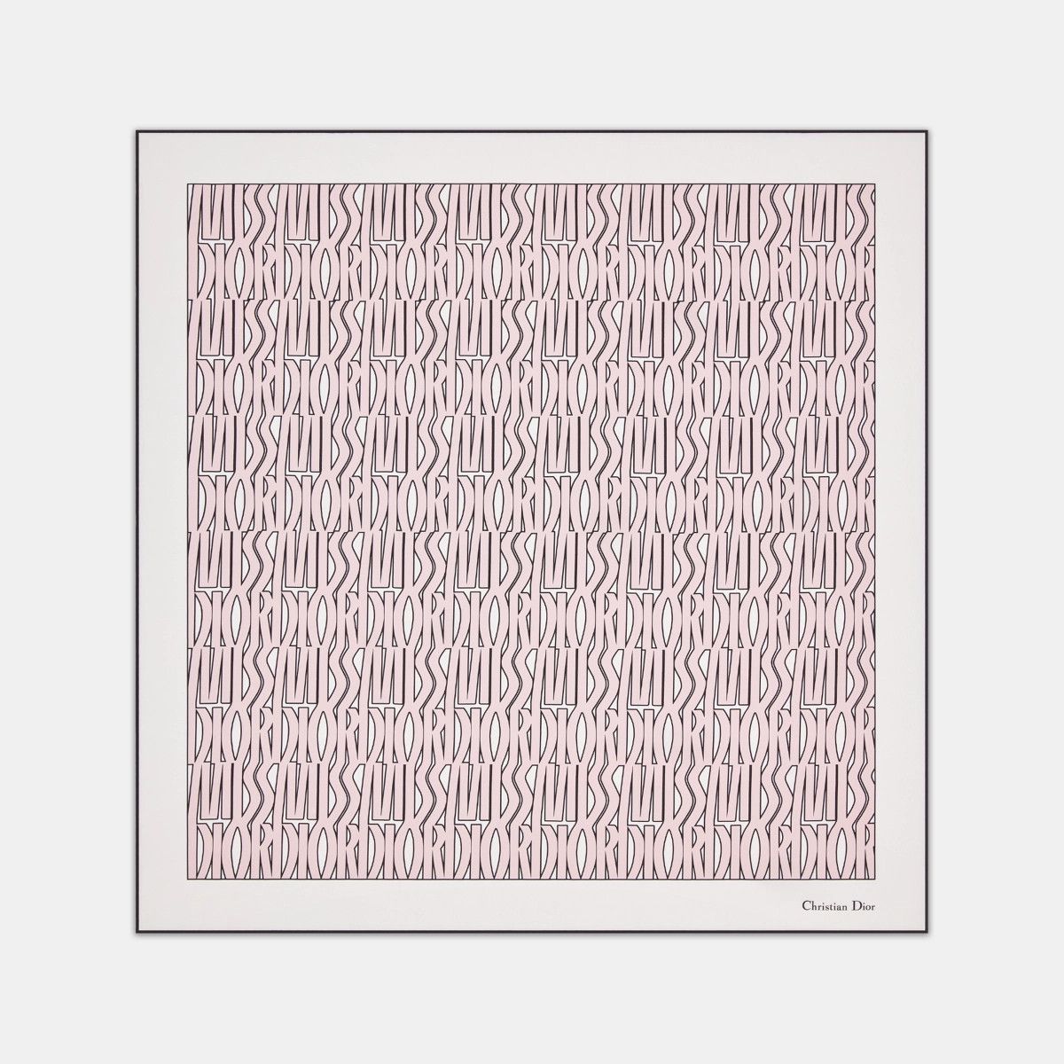 Dior o1bcso1str0226 Size:OS/90 Square Scarf in White/Pale Pink Size ONE SIZE - 2 Thumbnail