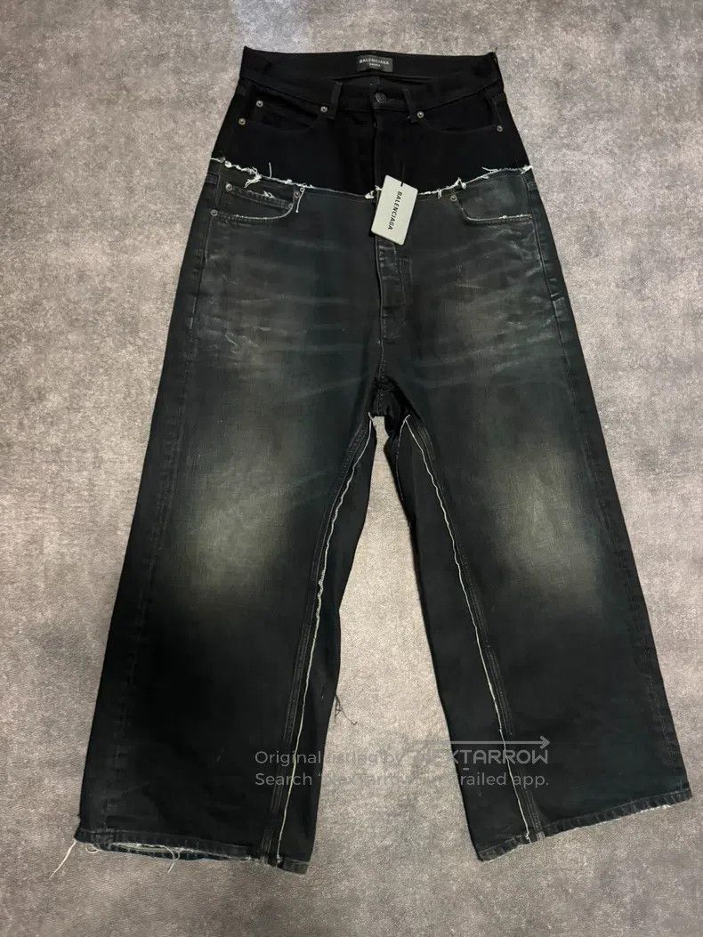 Balenciaga Balenciaga size XS Double Waist Panel Distressed Destroyed Size US 27 - 1 Thumbnail