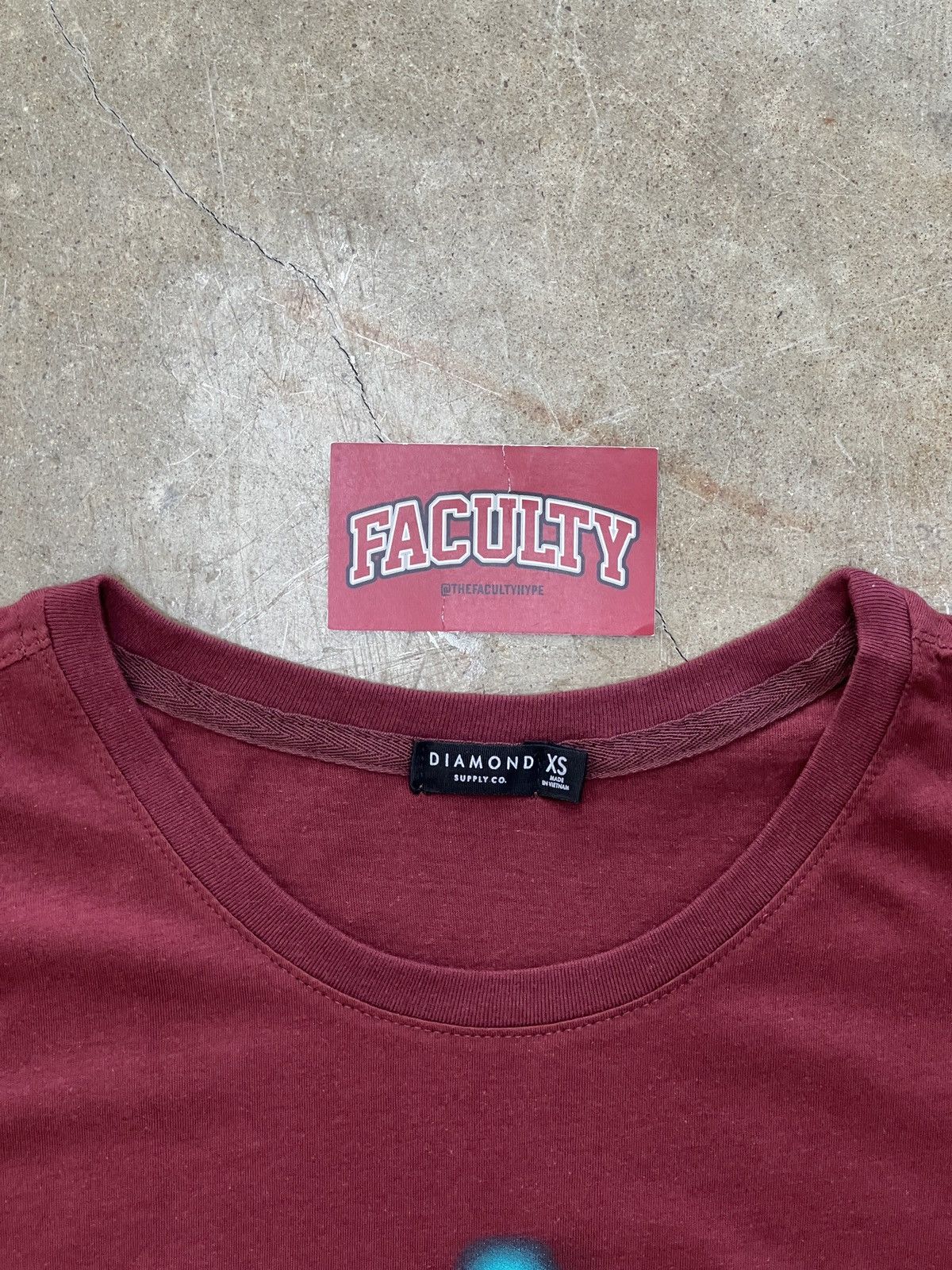 Diamond Supply Co. Diamond Supply Ring BF Tee Burgundy XS Size XS / US 0-2 / IT 36-38 - 3 Thumbnail