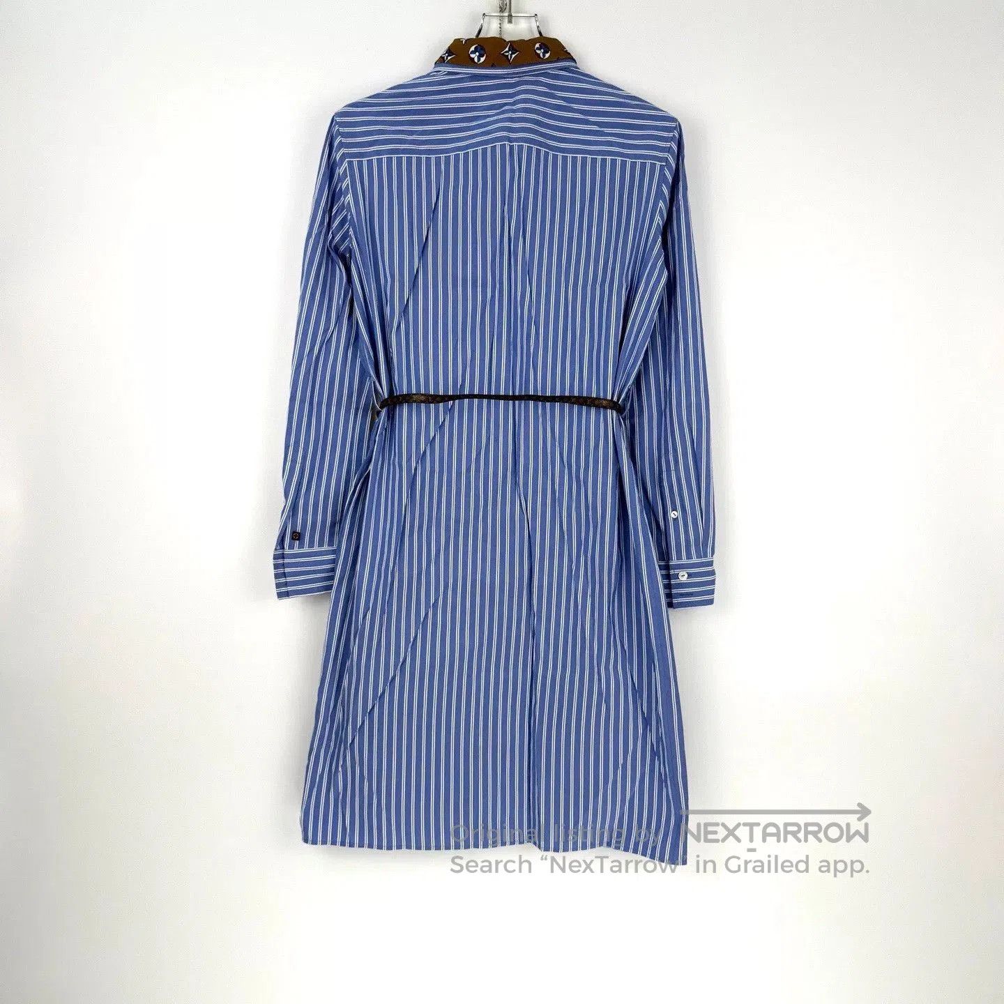 Louis Vuitton Blue White Stripe Logo Shirt Dress. Size M / US 6-8 / IT 42-44 - 4 Thumbnail