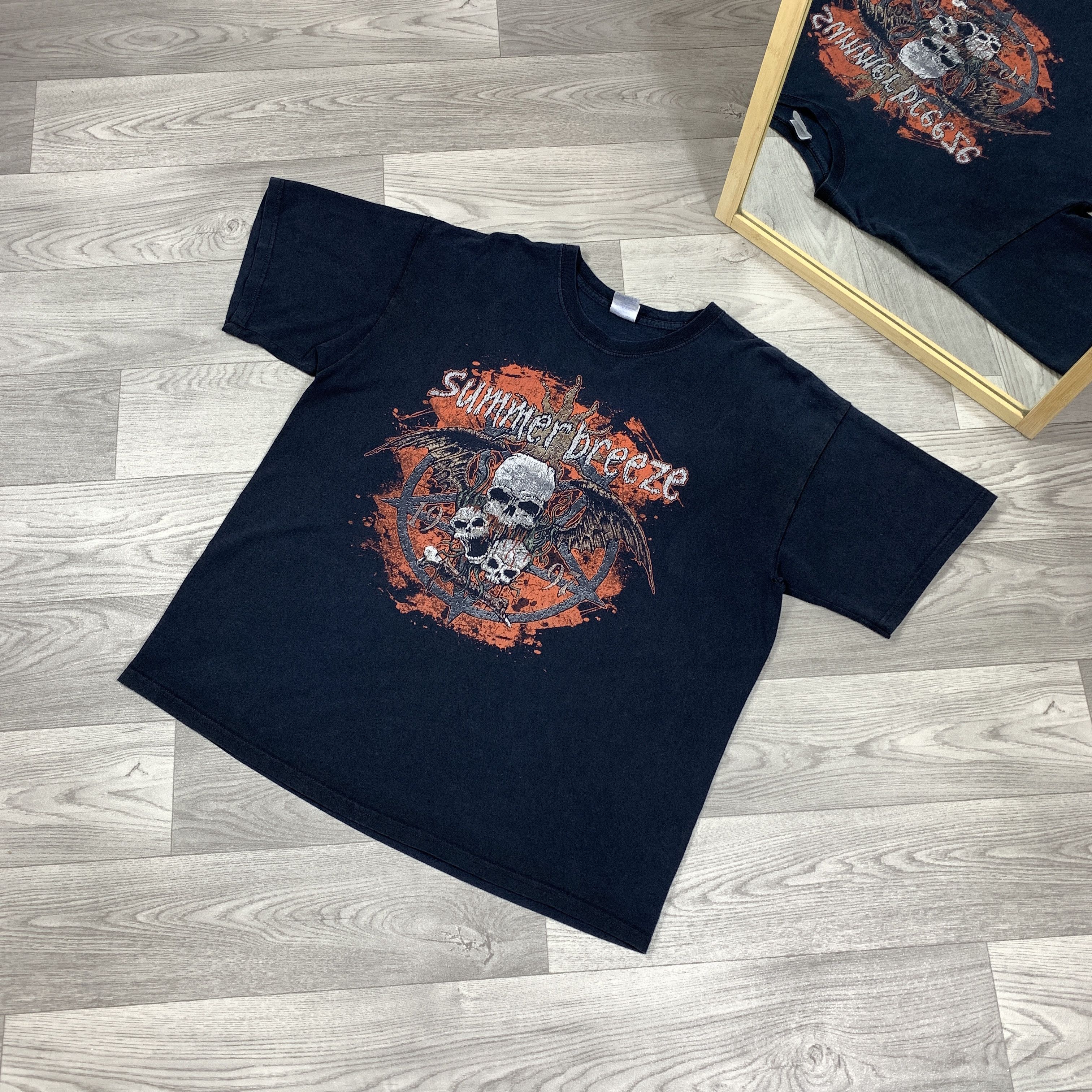 Vintage Vintage Summer Breeze 90s Graphic Rock Band Black Tee Shirt Size US XL / EU 56 / 4 - 5 Thumbnail