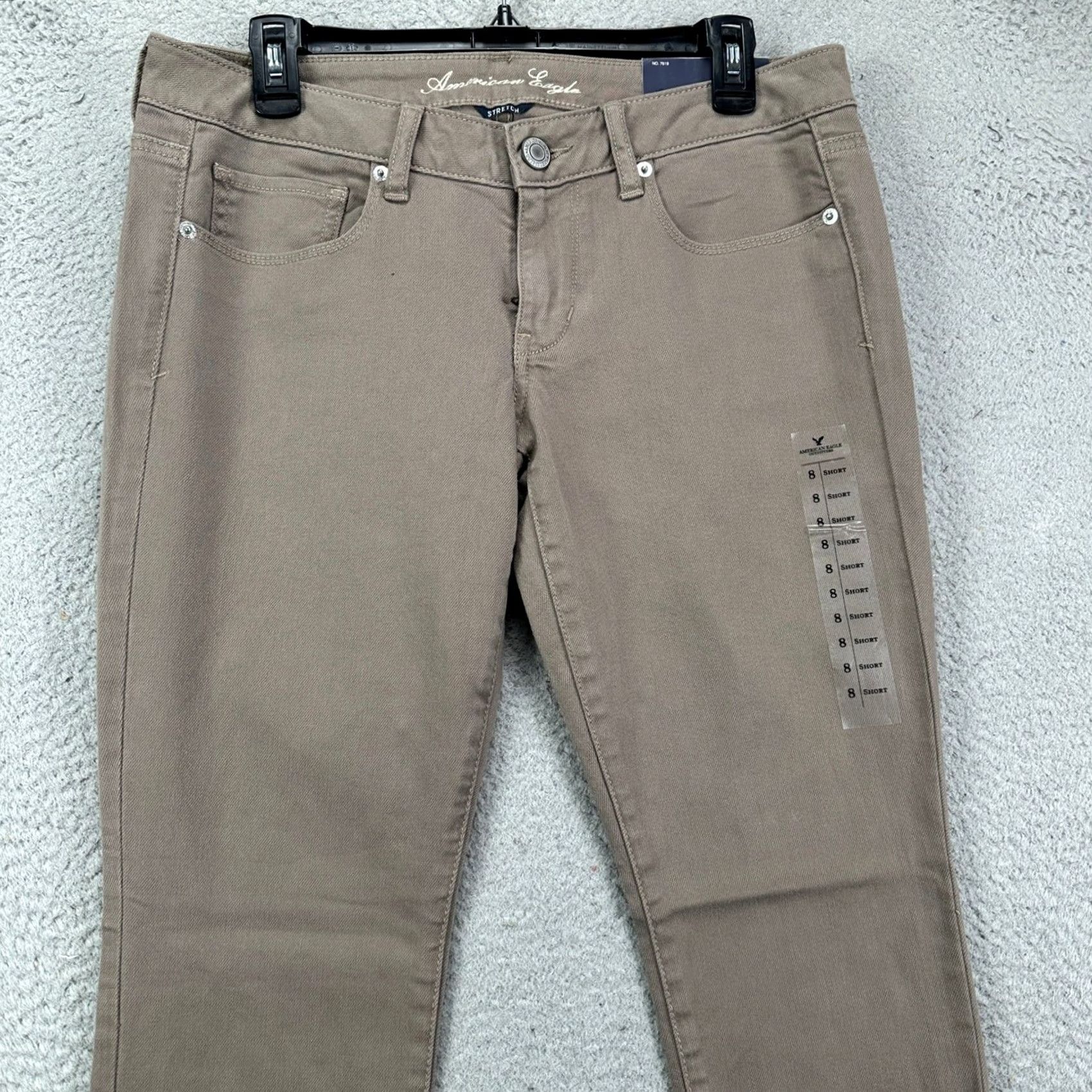 American Eagle Outfitters American Eagle Outfitters Womens Skinny Jeans 8 Tan Straight Stretch Denim NEW Women's Jeans 8 Tan Stretch Denim Slim Straight Inseam 30 Size 30" / US 8 / IT 44 - 3 Thumbnail