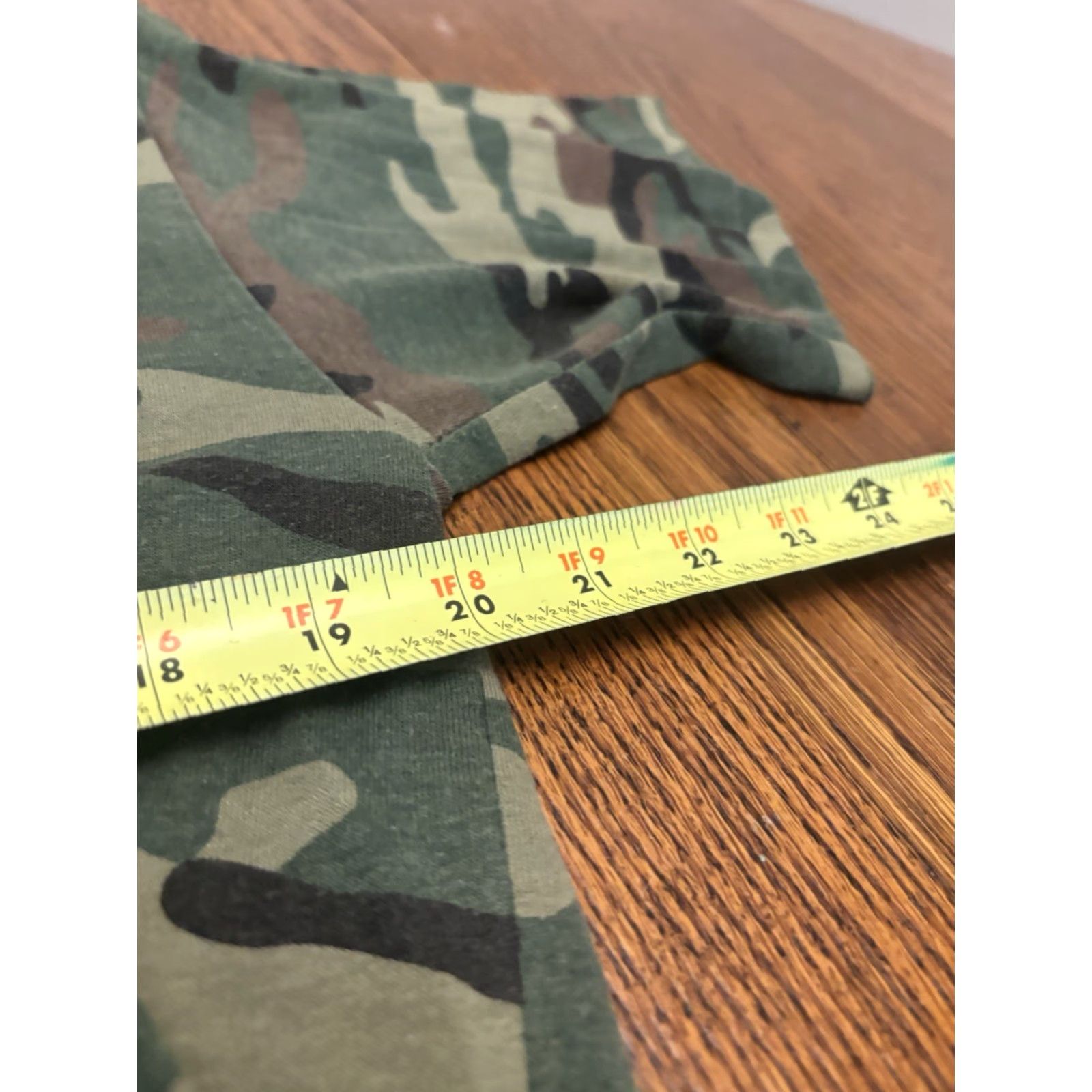 Vintage VINTAGE 90s Single Stitch Woodland Camo Ringer Tee Mens M Military J3 Shirt Size ONE SIZE - 2 Thumbnail
