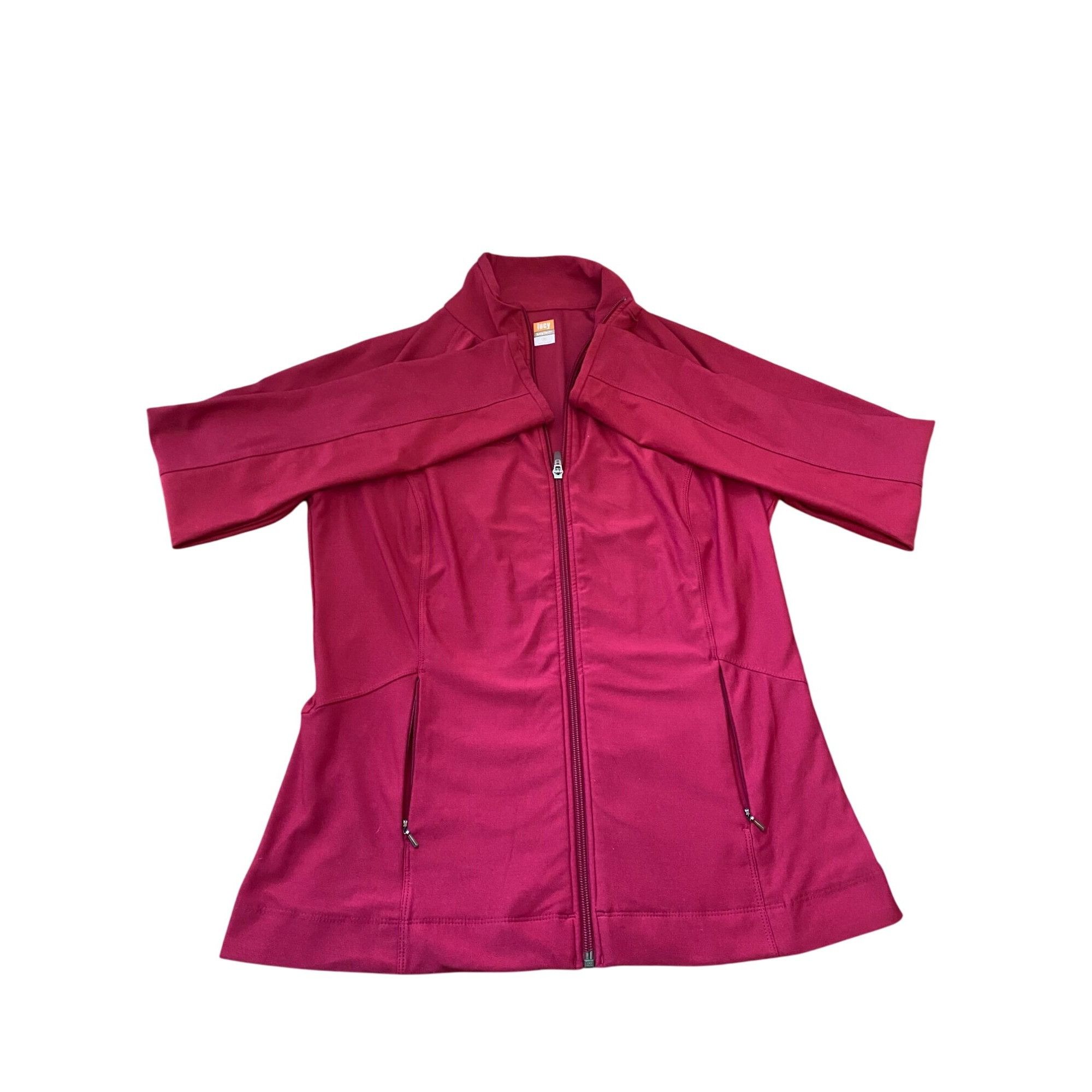 Other Lucy Womens PinkishRed Full-Zip Jacket With Front Pockets - Size M / US 6-8 / IT 42-44 - 4 Thumbnail