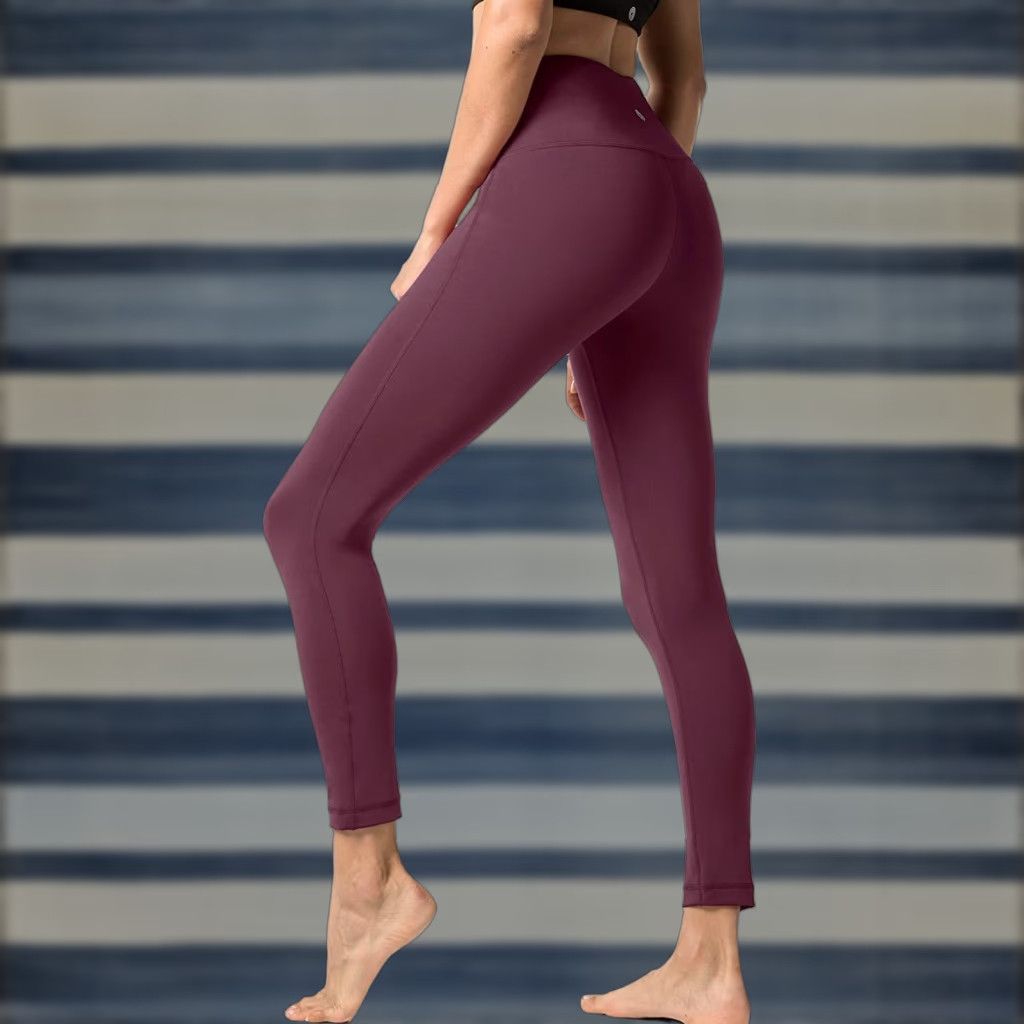 Vintage Lapasa Women Leggings Small Burgundy Yoga Pants High Waist Tummy Control Workout Plus Size Ru Size 28" / US 6 / IT 42 - 1 Thumbnail