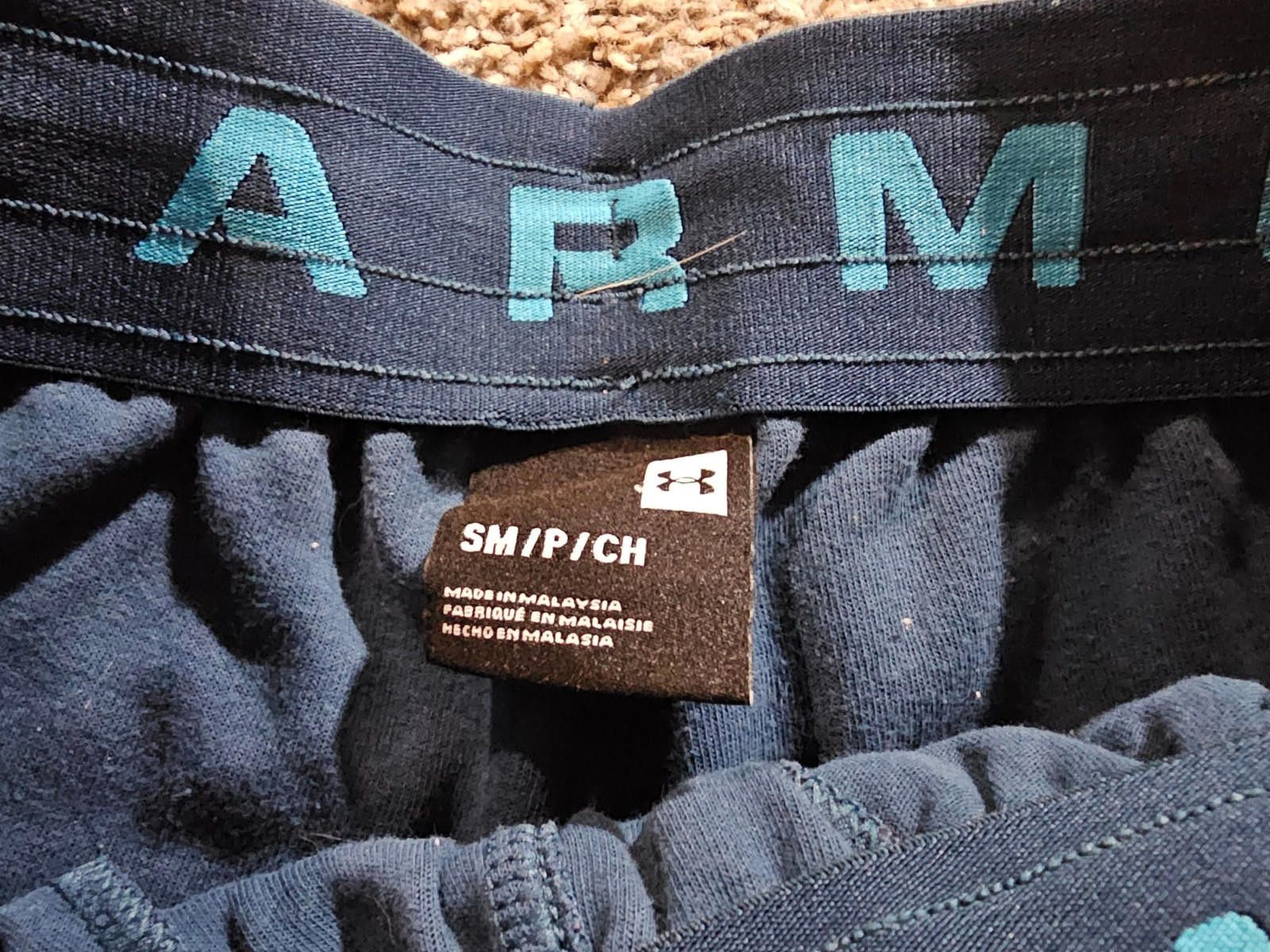 Under Armour Under Armour Sweat Shorts Mens S Blue Gym Casual Drawstring Size US 30 / EU 46 - 3 Thumbnail