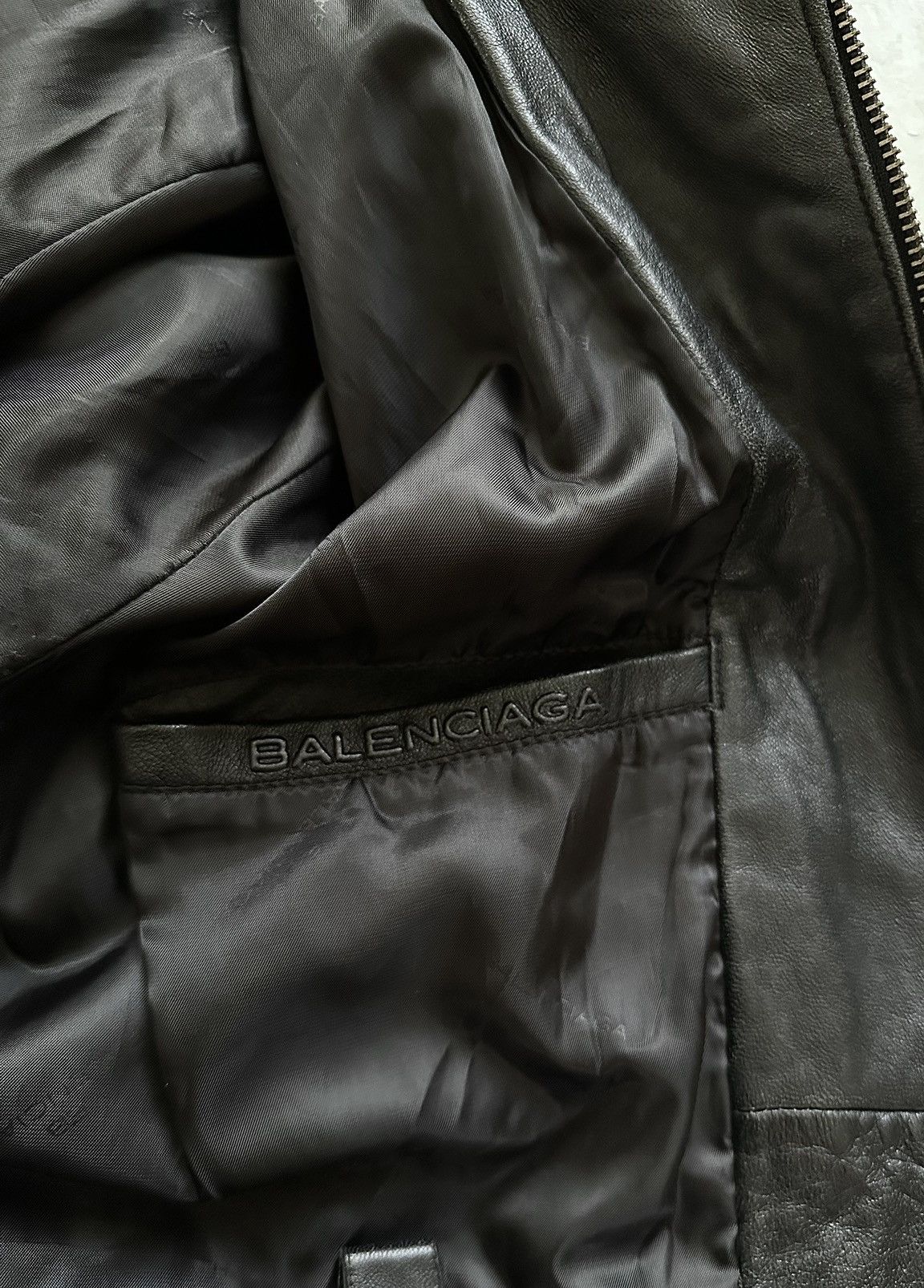 Balenciaga Balenciaga 1997 Vintage Leather Jacket Size US L / EU 52-54 / 3 - 11 Thumbnail