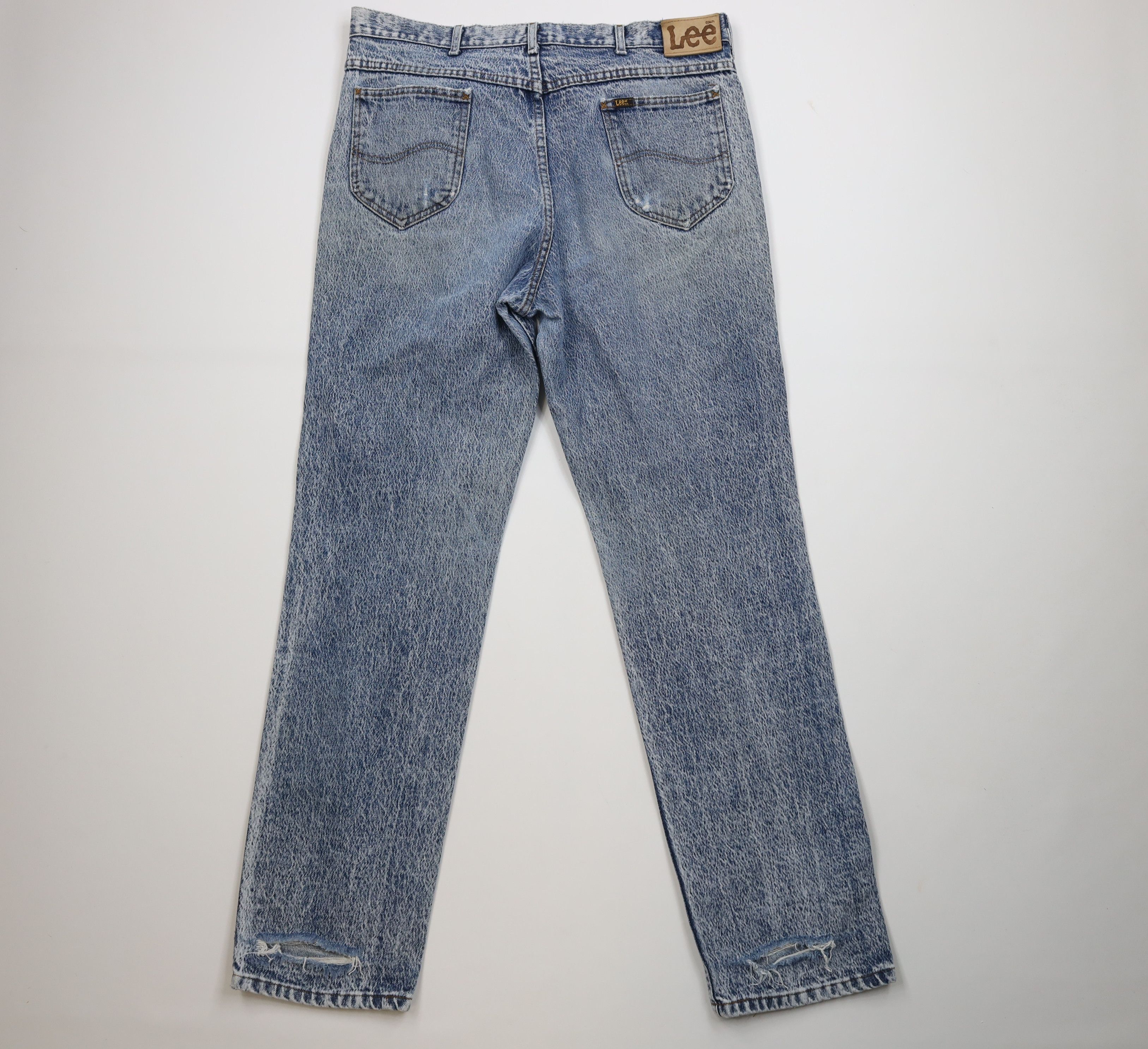 Lee Vintage 90s Lee Acid Wash Straight Leg Denim Jeans USA Size US 38 / EU 54 - 11 Thumbnail