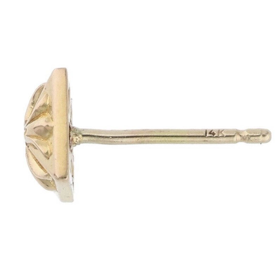 Chrome Hearts Chrome Hearts 22K Stud Pyramid PLUS DIAMOND Gold EARRING Size ONE SIZE - 4 Thumbnail
