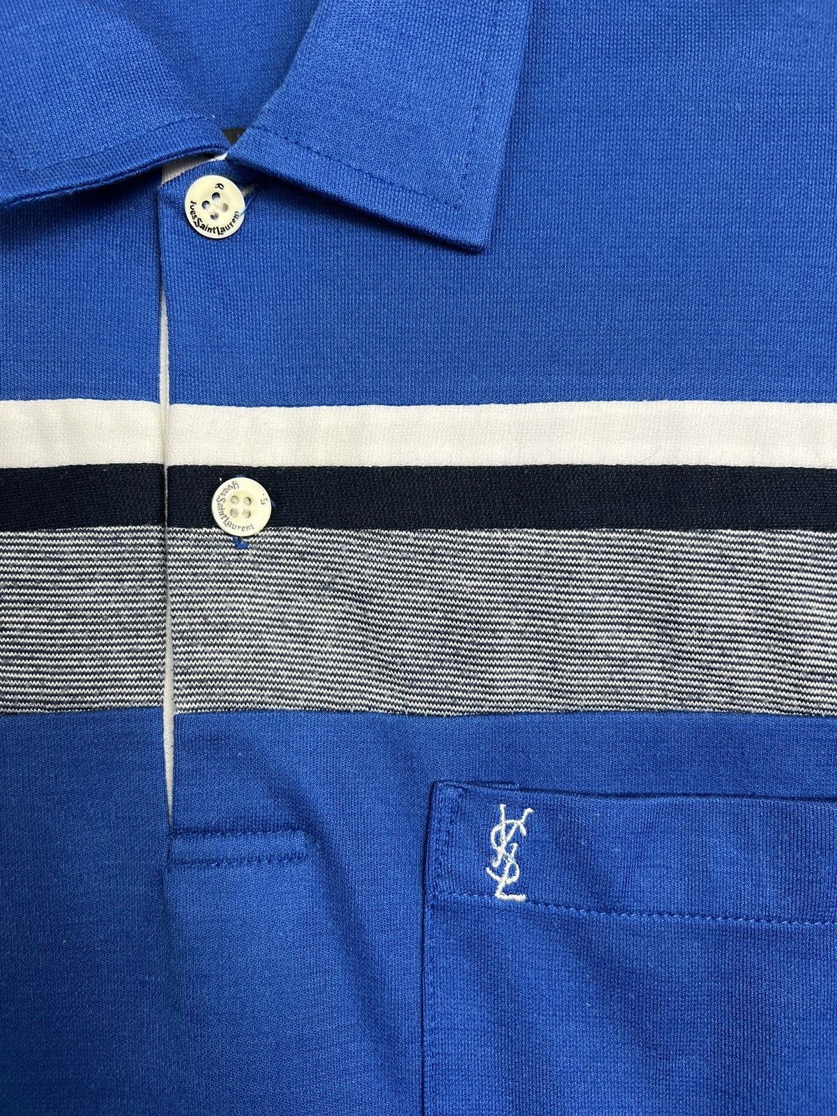 Vintage × Yves Saint Laurent Polo Shirt Yves Saint Laurent YSL vintage 80’s 90’s rare Size US M / EU 48-50 / 2 - 2 Thumbnail