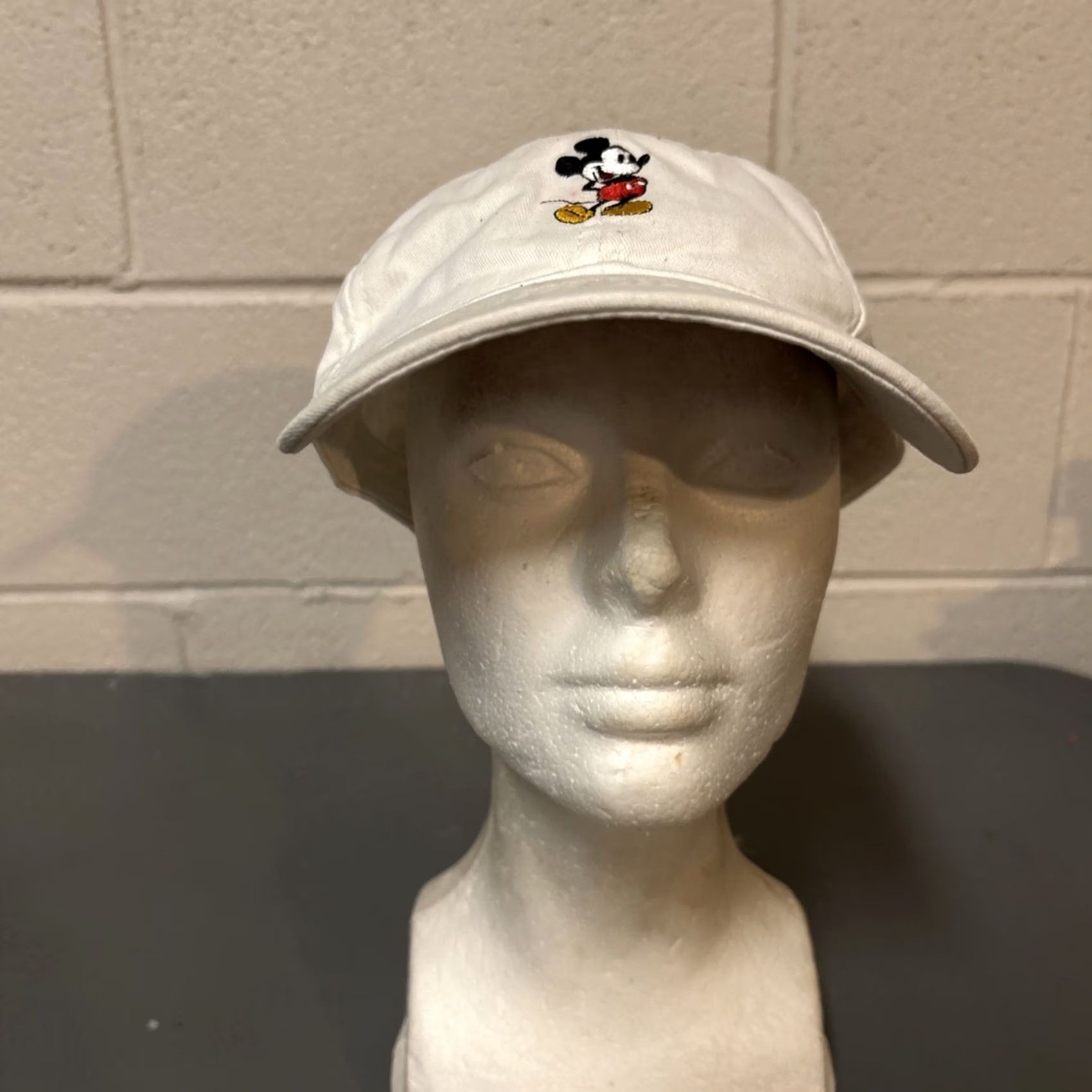 Disney Disney Mickey Mouse Strap Back Dad Hat White Cap Adjustable Adult Teen Small Size ONE SIZE - 2 Thumbnail