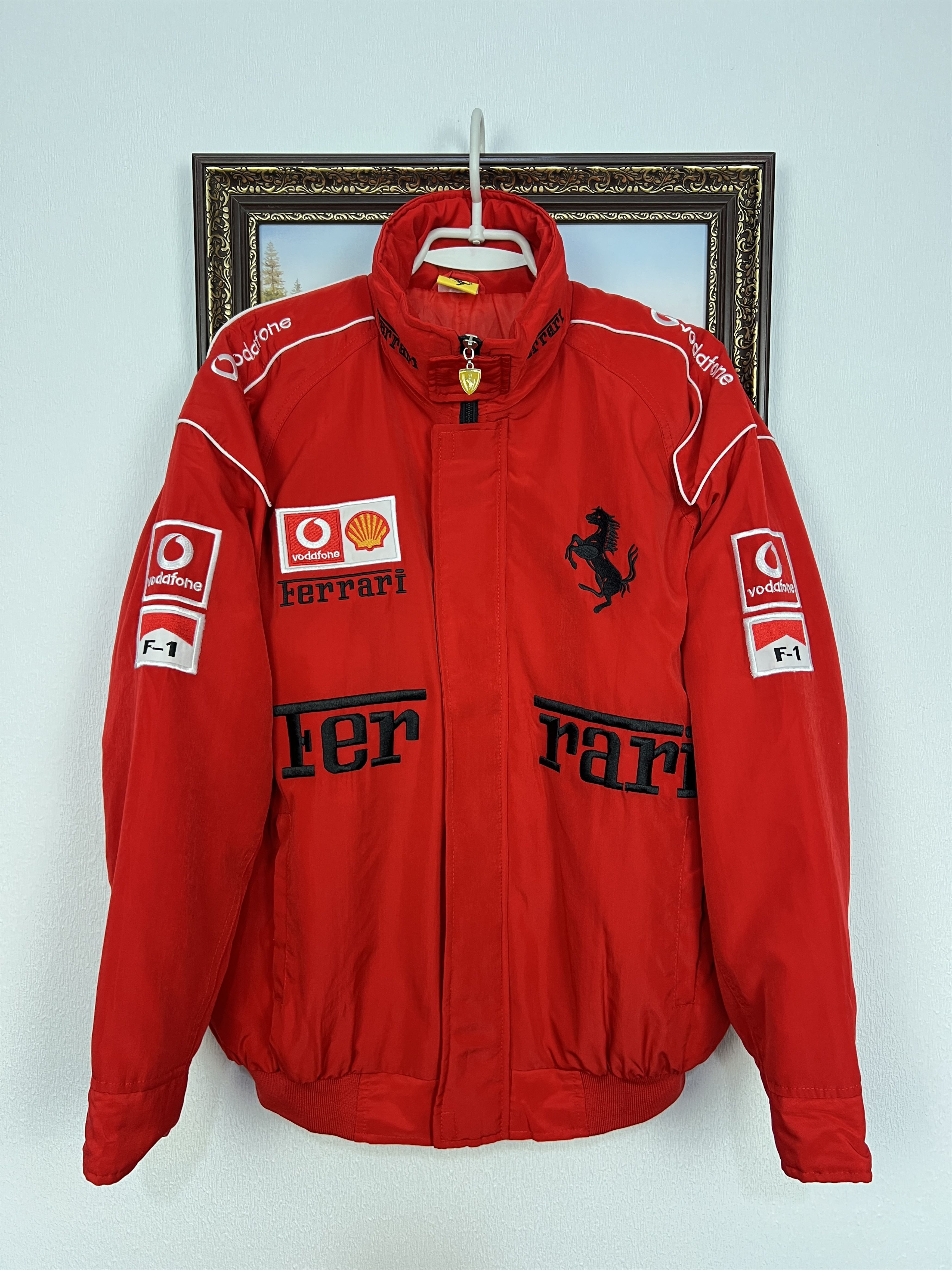 Vintage Vintage Racing Ferrari F-1 Rormula 1 Jacket Red Marlboro Size US L / EU 52-54 / 3 - 1 Thumbnail