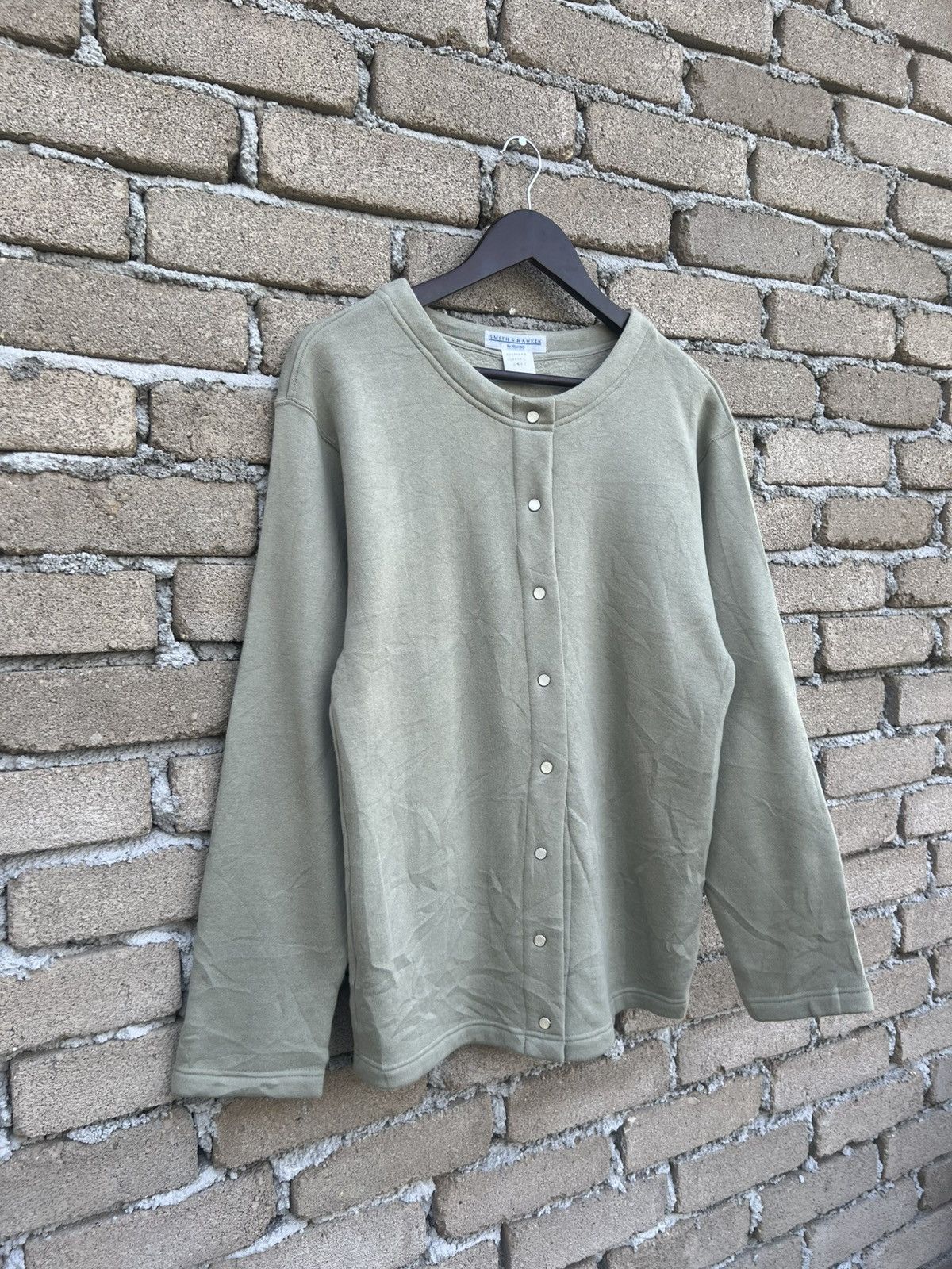 Japanese Brand Smith & Hawken Pearl Snap Button Sweatshirt Size L / US 10 / IT 46 - 3 Thumbnail