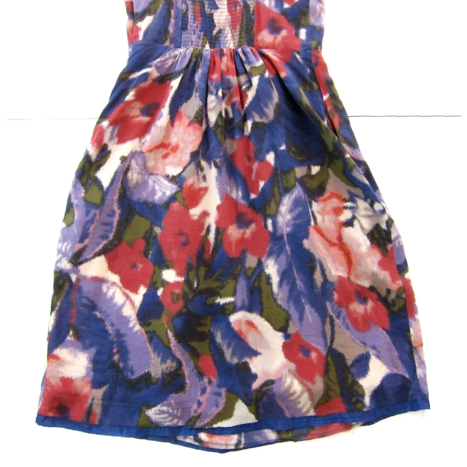 Anthropologie Moulinette Soeurs Anthropologie 100% Silk Pink Floral Slip Tank Dress 0 Size XS / US 0-2 / IT 36-38 - 6 Thumbnail