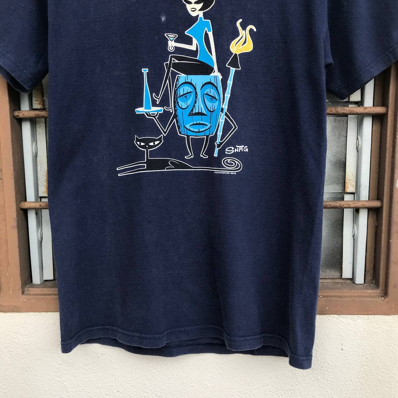 Hook-Ups × Vintage VINTAGE Y2K POSTERPOP SHAG SKATEBOARD HOOK-UPS FADED BLU Size US S / EU 44-46 / 1 - 2 Thumbnail