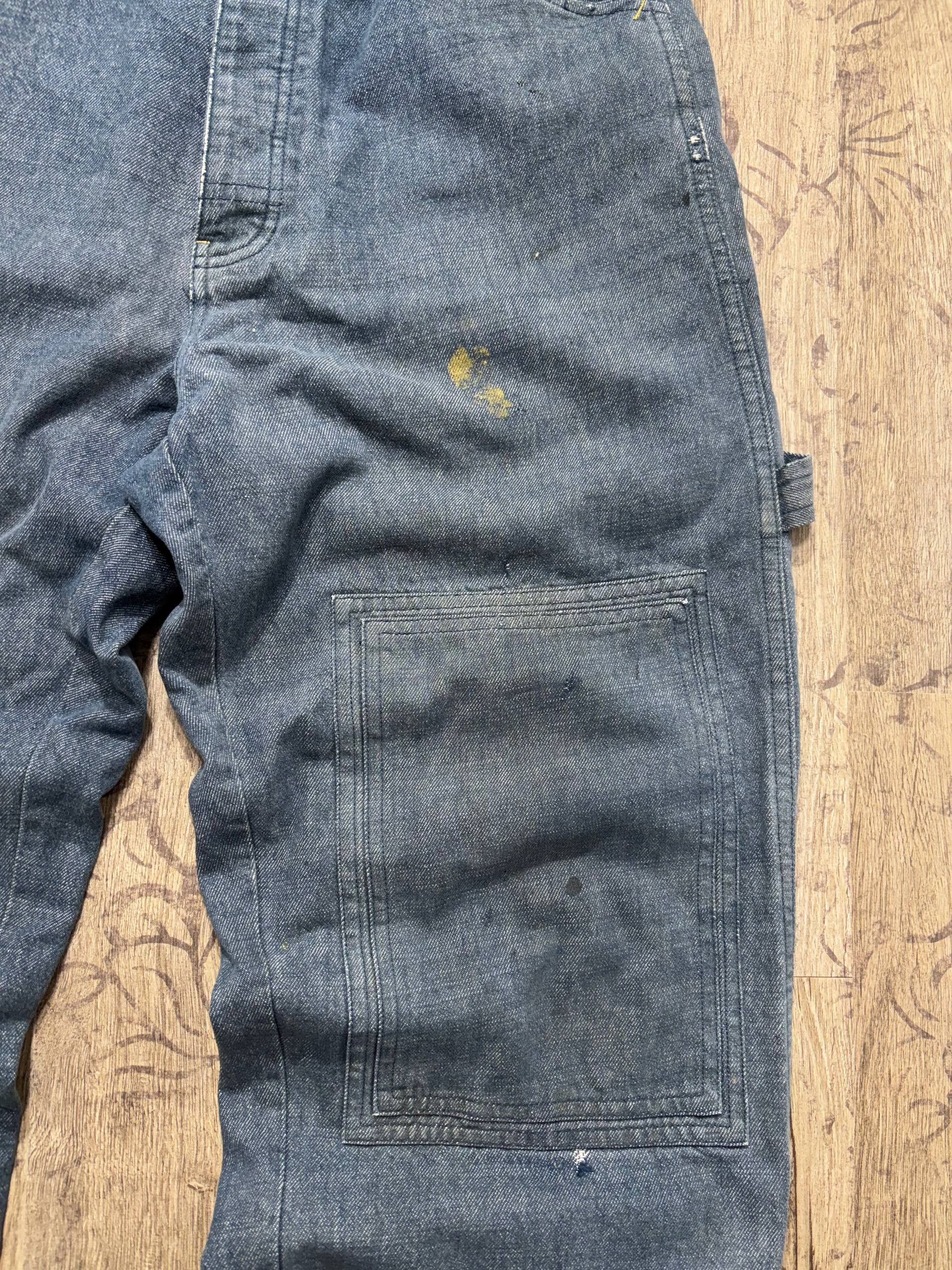 Mambo VTG Mambo Y2K Baggy Painted Carpenter Double Knee Jeans Size US 34 / EU 50 - 6 Thumbnail