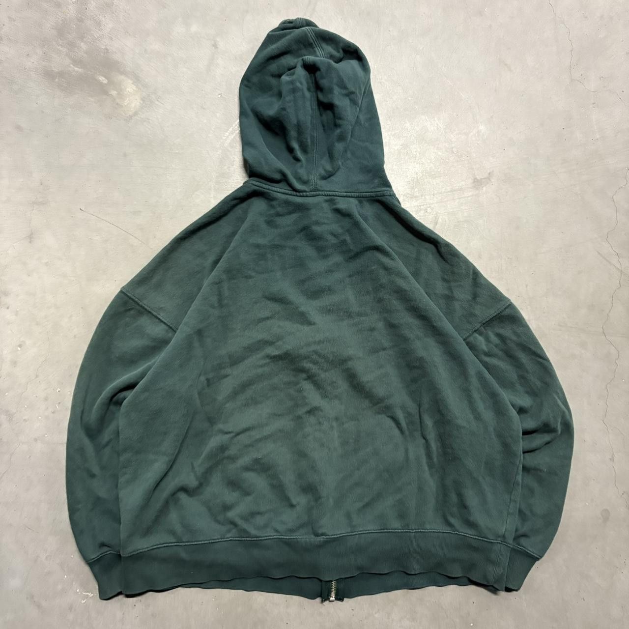 Old Navy × Vintage Crazy Vintage Y2K/2000s Blank Forest Green Streetwear Zipup Hoodie! Size US S / EU 44-46 / 1 - 2 Thumbnail