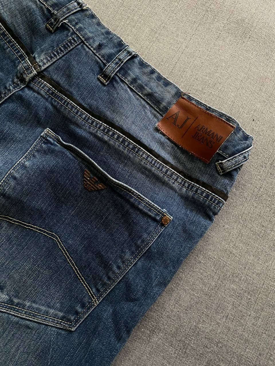 Armani × Vintage Vintage Armani Jeans Back Logo Blue Denim Jeans Pants Size US 34 / EU 50 - 4 Thumbnail