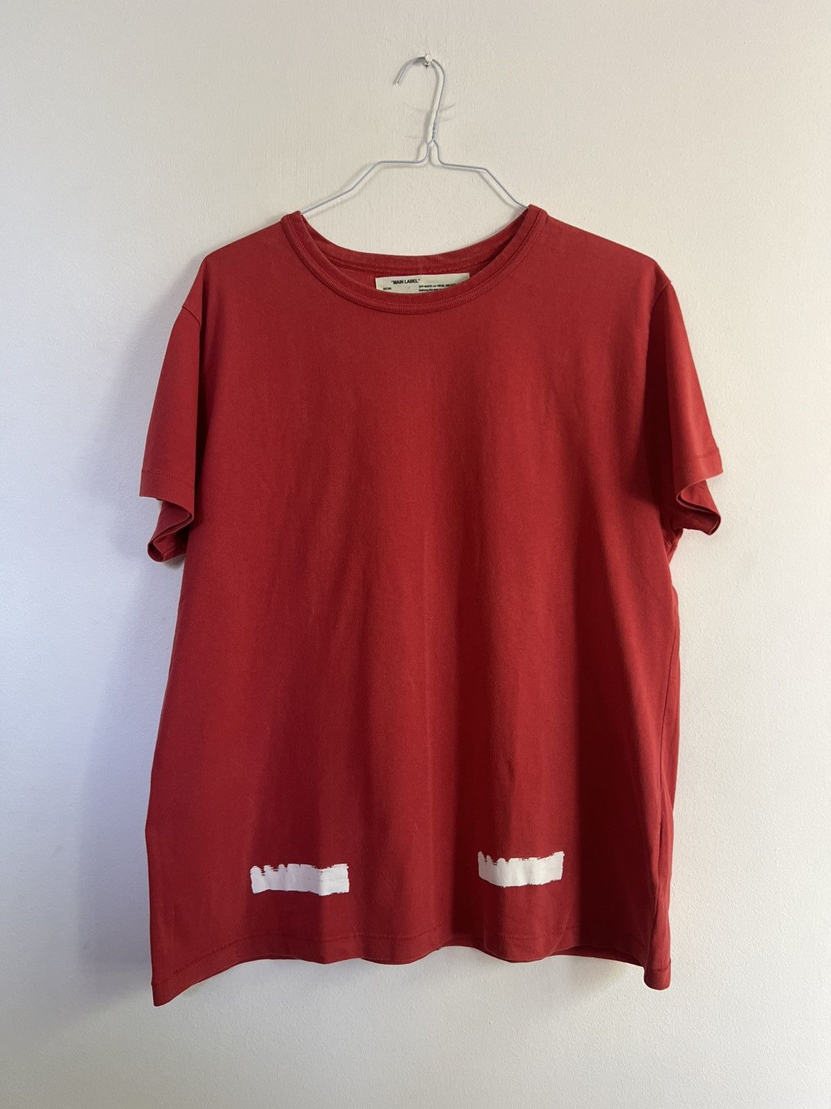 Off-White Off white brushed logo paint TEE Size US M / EU 48-50 / 2 - 2 Thumbnail