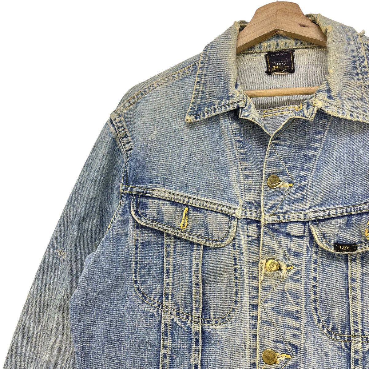 Lee 🔥Vtg 80s Distressed Lee Riders 1O1 Jacket Trucker Denim Size US M / EU 48-50 / 2 - 3 Thumbnail