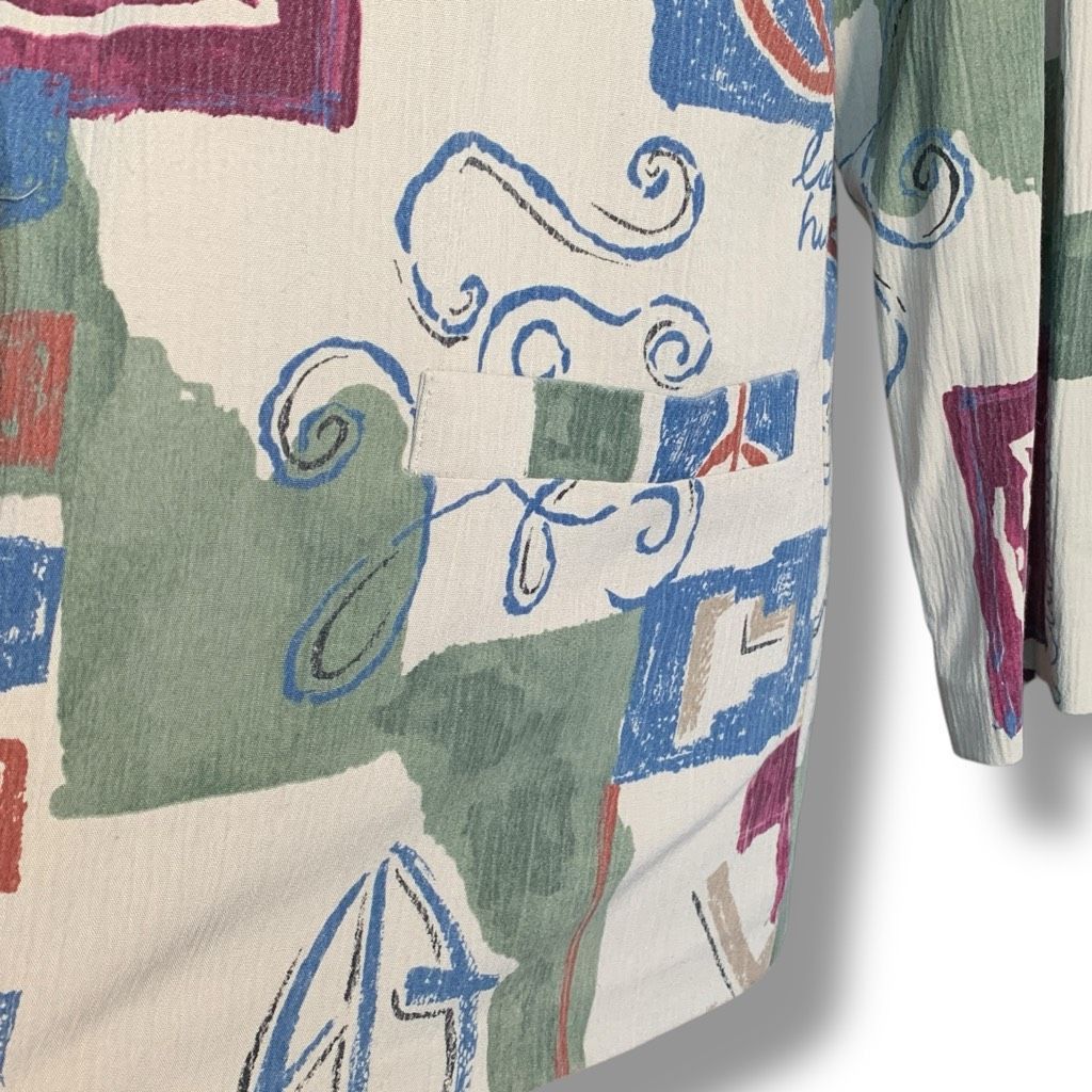 Vintage Vintage Alfred Dunner Oversized Abstract Print Blazer Jacket Size XL / US 12-14 / IT 48-50 - 3 Thumbnail