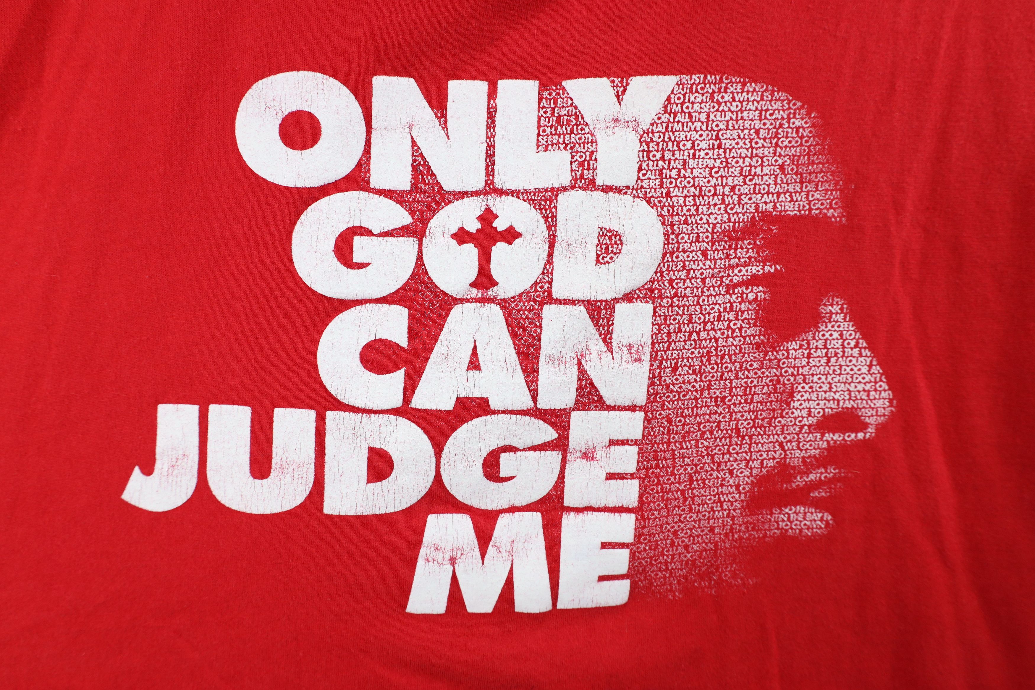 Vintage Vintage Y2K Streetwear God Can Judge Me 2Pac Rap Tee T-Shirt Size US XXL / EU 58 / 5 - 4 Thumbnail