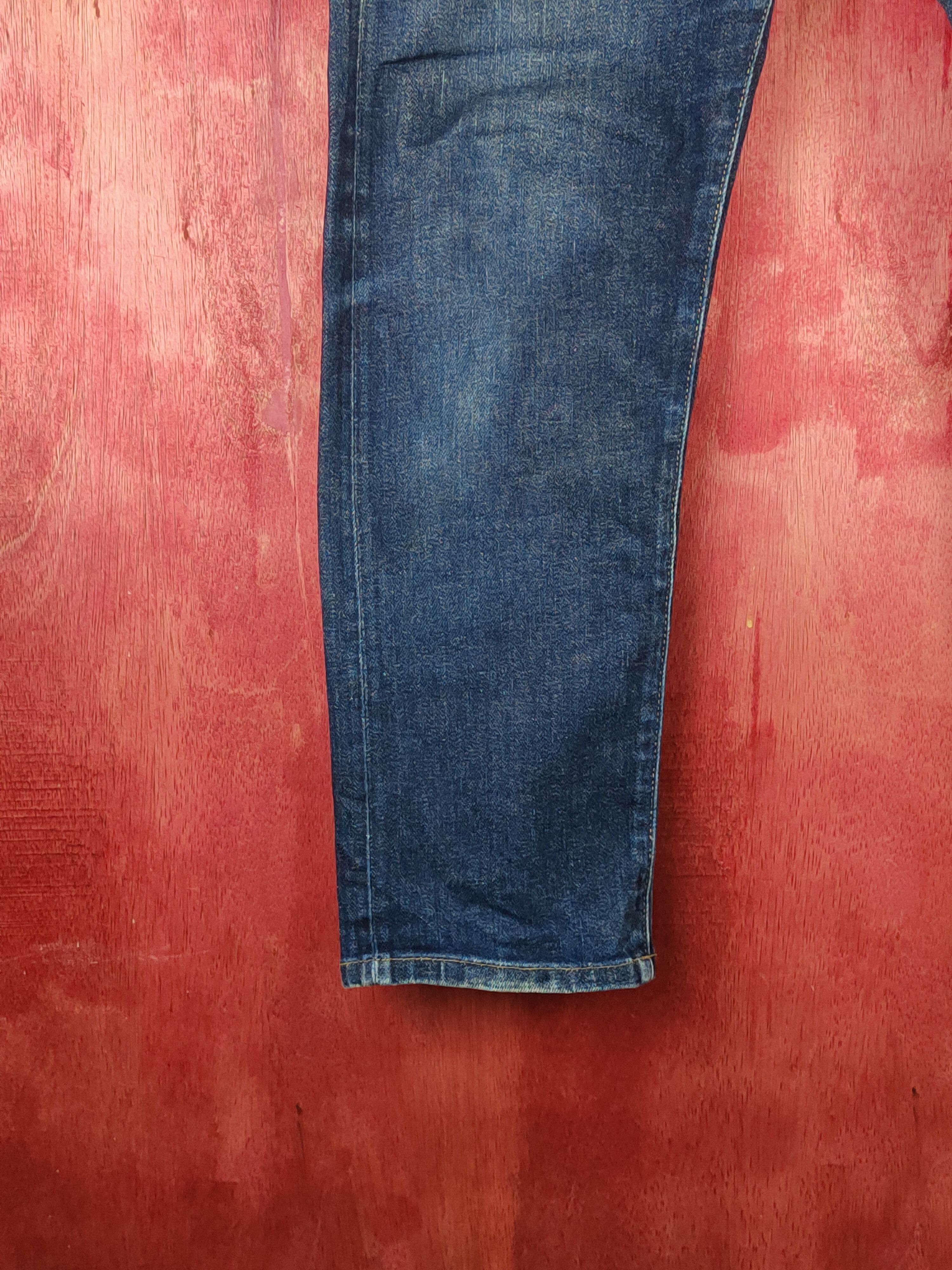 Japanese Brand Uniqlo Dark Blue Distressed Ripped Jeans #S1623 Size US 36 / EU 52 - 4 Thumbnail