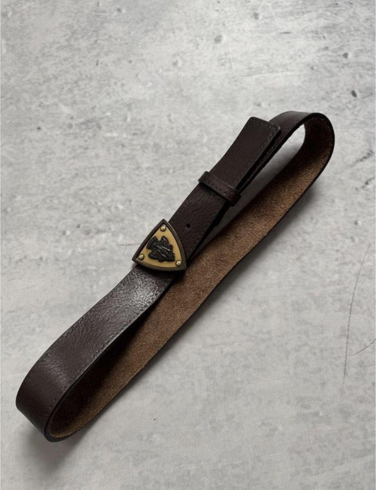 Gucci GUCCI Frida Giannini 2007 Shield Buckle Leather Belt Demna Size ONE SIZE - 3 Thumbnail